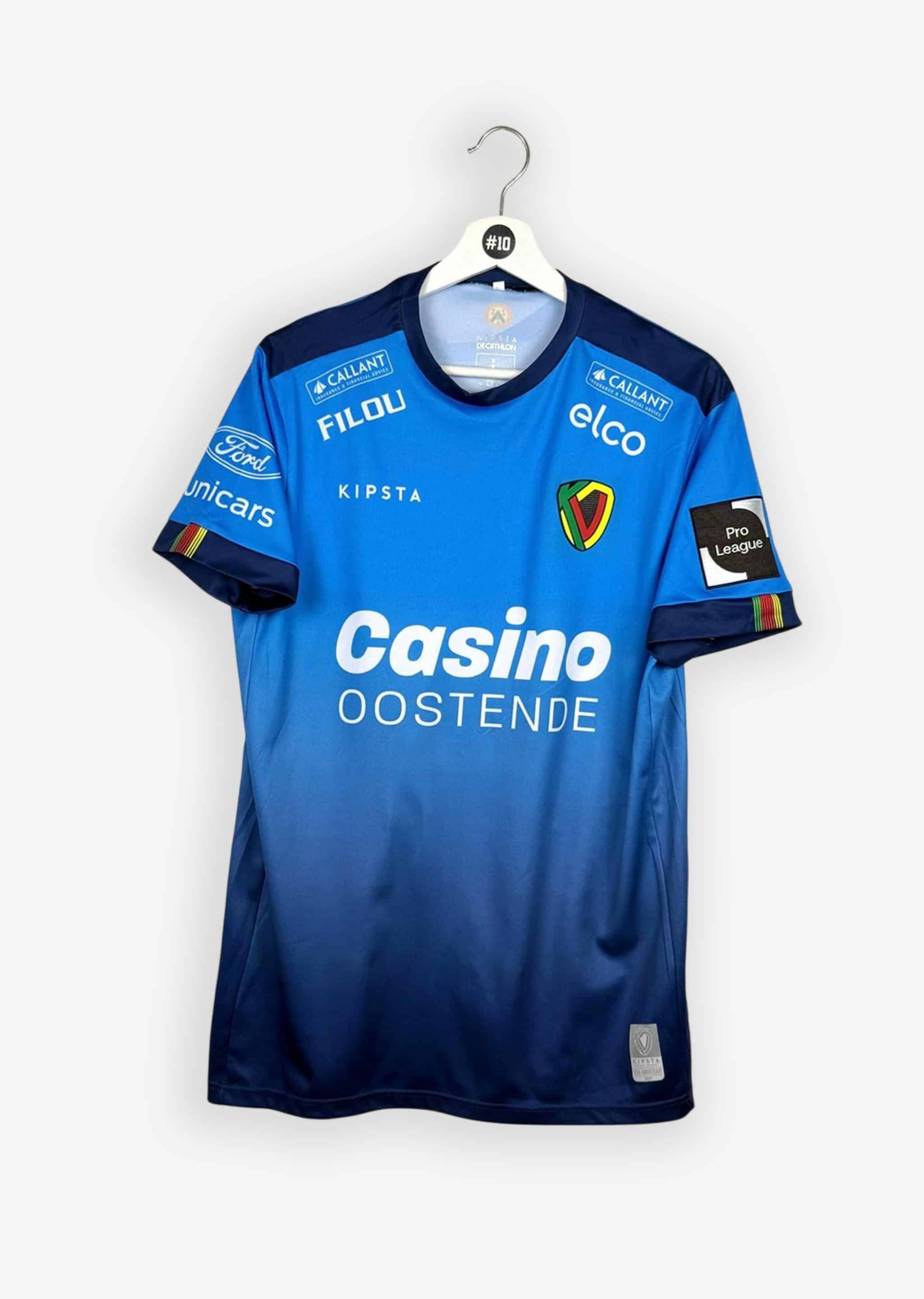 KV OOSTENDE 2021/22 GK SHIRT - MATCHWORN/ISSUED #91 BADU (SIZE L)