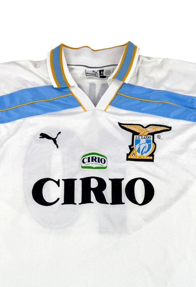 LAZIO ROMA 1999 00 AWAY SHIRT 10 MANCINI Front Detail