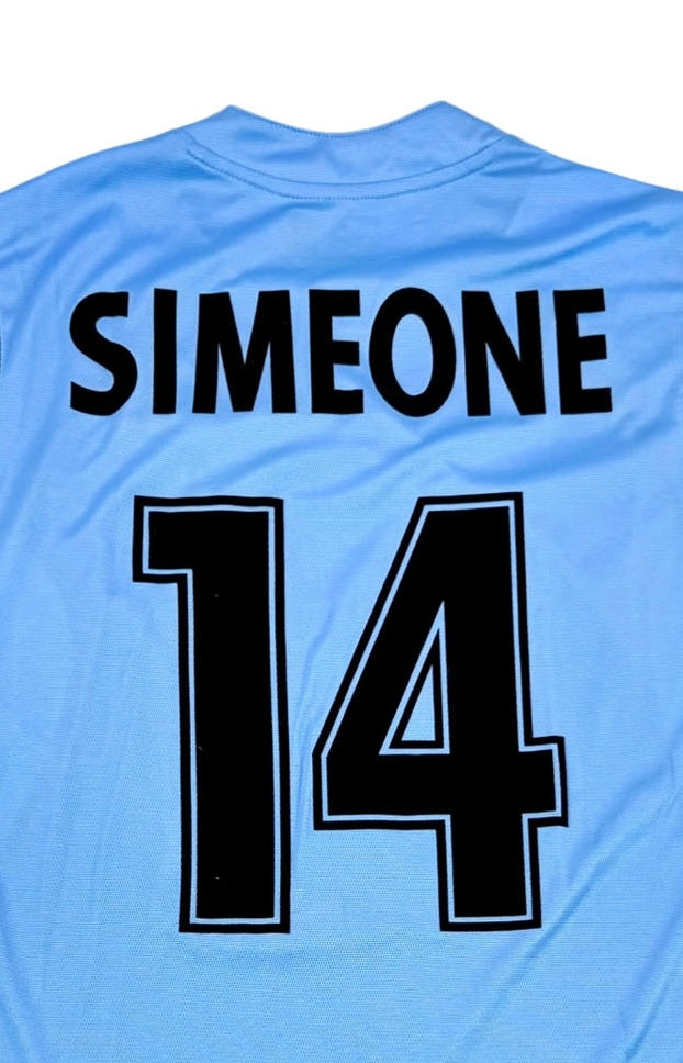 LAZIO ROMA 2000/01 HOME SHIRT 14 SIMEONE (Back, Detail)