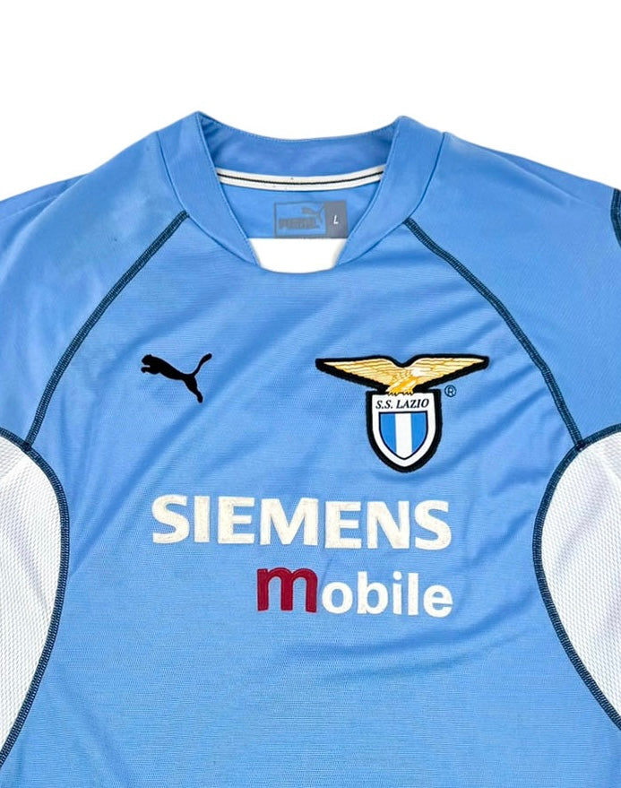 LAZIO ROMA 2000/01 HOME SHIRT 14 SIMEONE (Front, Detail)