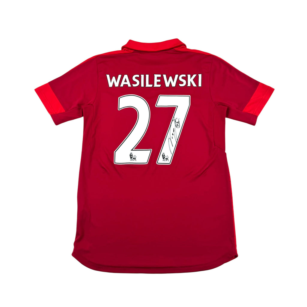 LEICESTER CITY 2016/17 AWAY SHIRT - SIGNED #27 WASILEWSKI