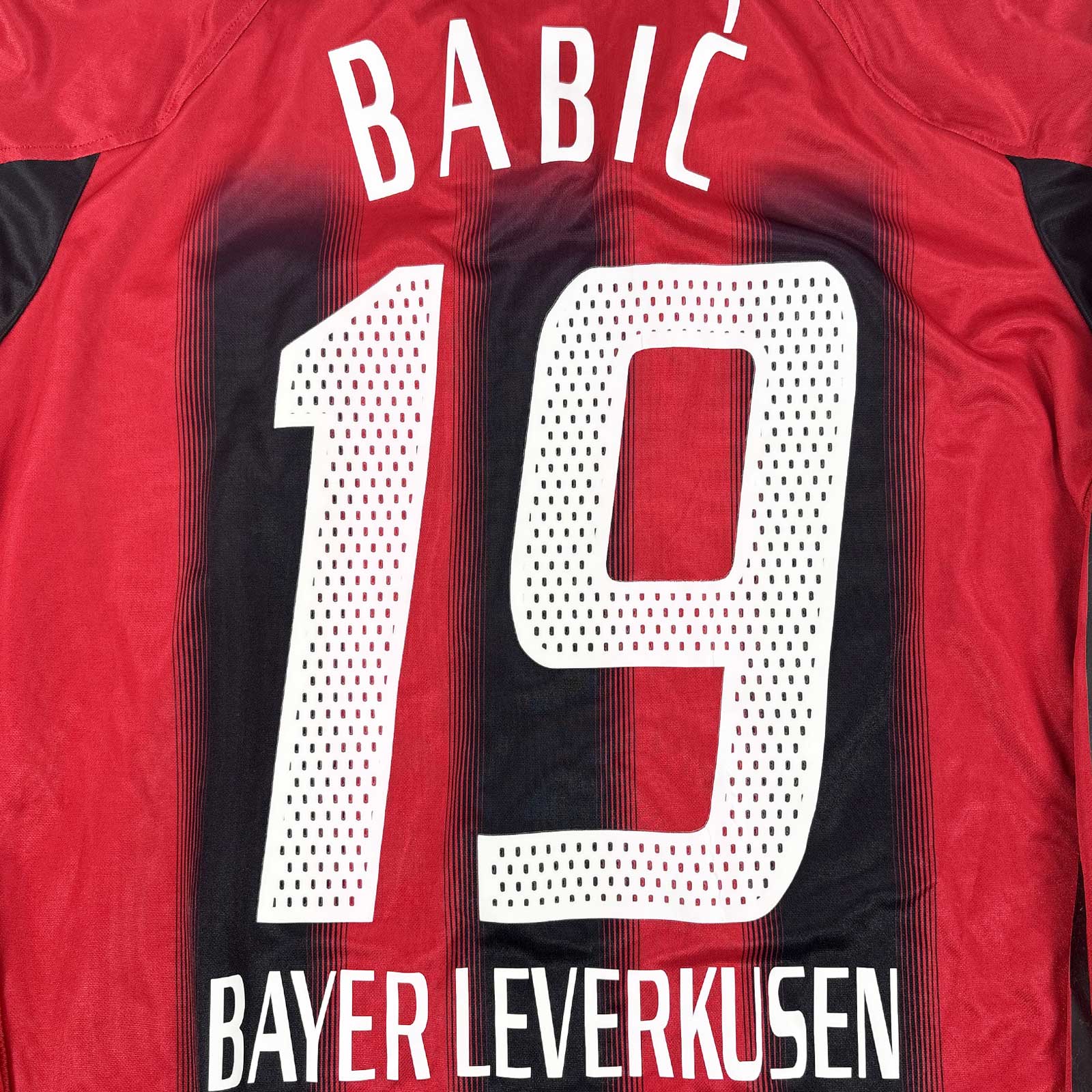 BAYER 04 LEVERKUSEN 2005/06 HOME SHIRT L/S - MATCHWORN/ISSUED #19 BABIC (SIZE XL)