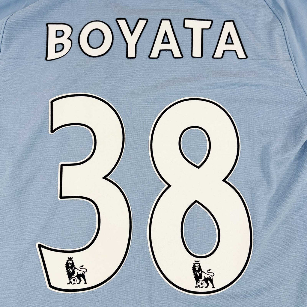MANCHESTER CITY 2010/11 HOME SHIRT - #38 BOYATA (SIZE M)