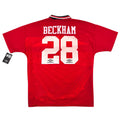 MANCHESTER UNITED 1994/95 HOME SHIRT - #28 BECKHAM