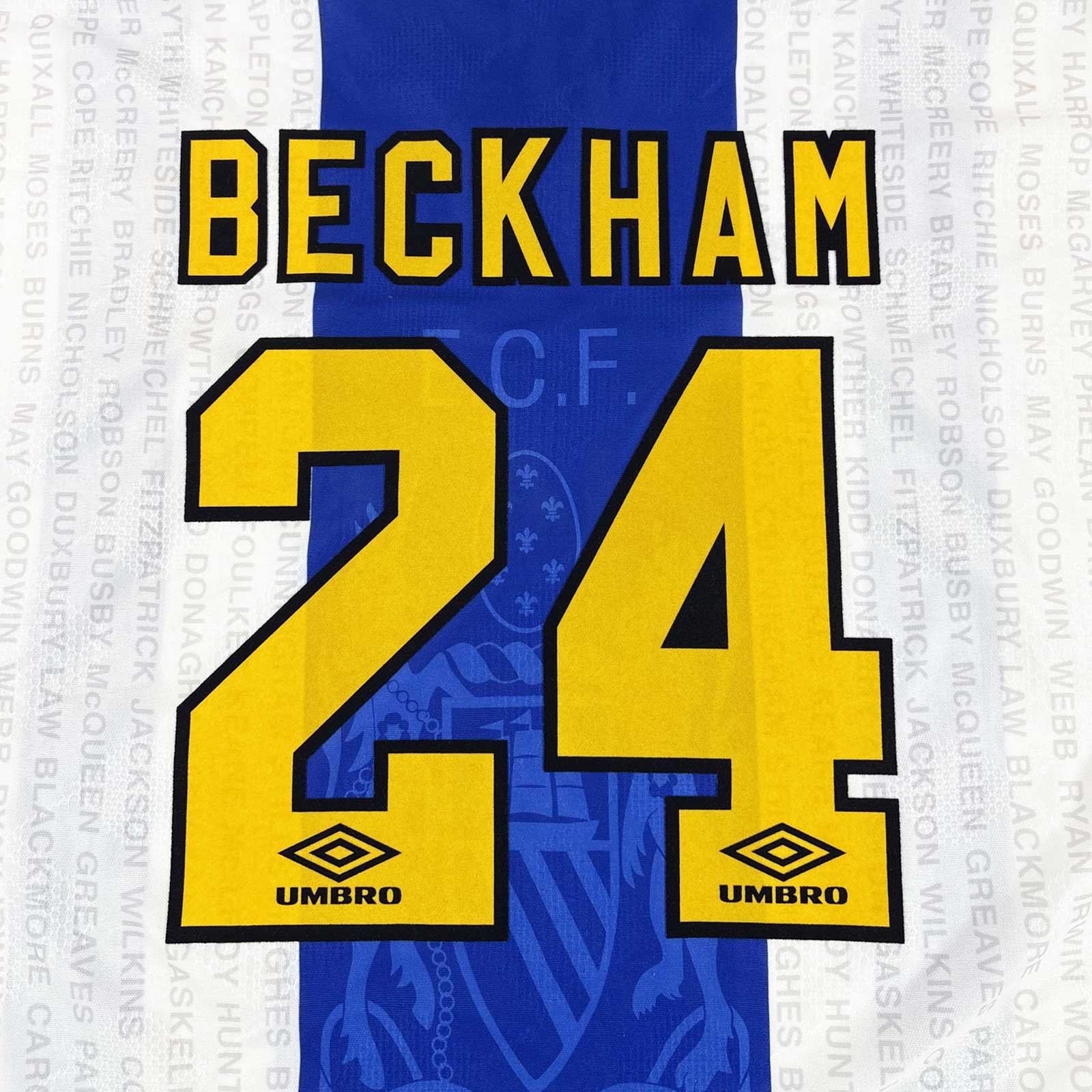 MANCHESTER UNITED 1994/95 THIRD SHIRT - #24 BECKHAM