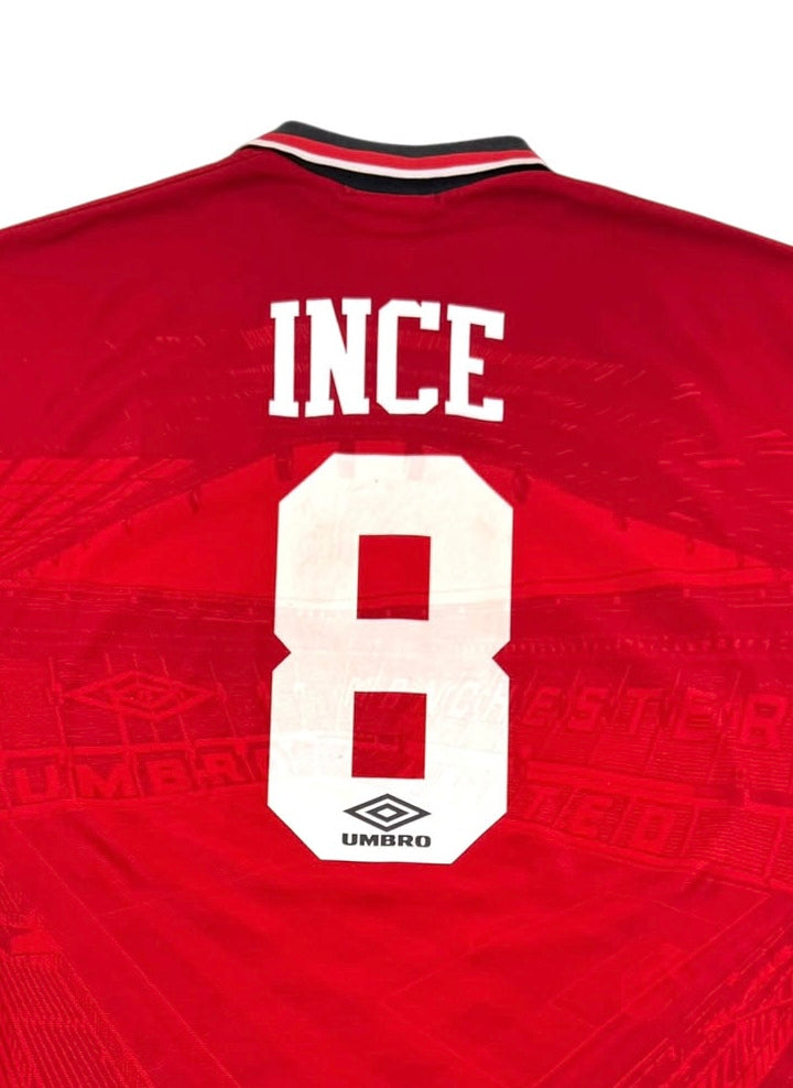 MANCHESTER UNITED 1994 96 HOME SHIRT 8 INCE Back Detail