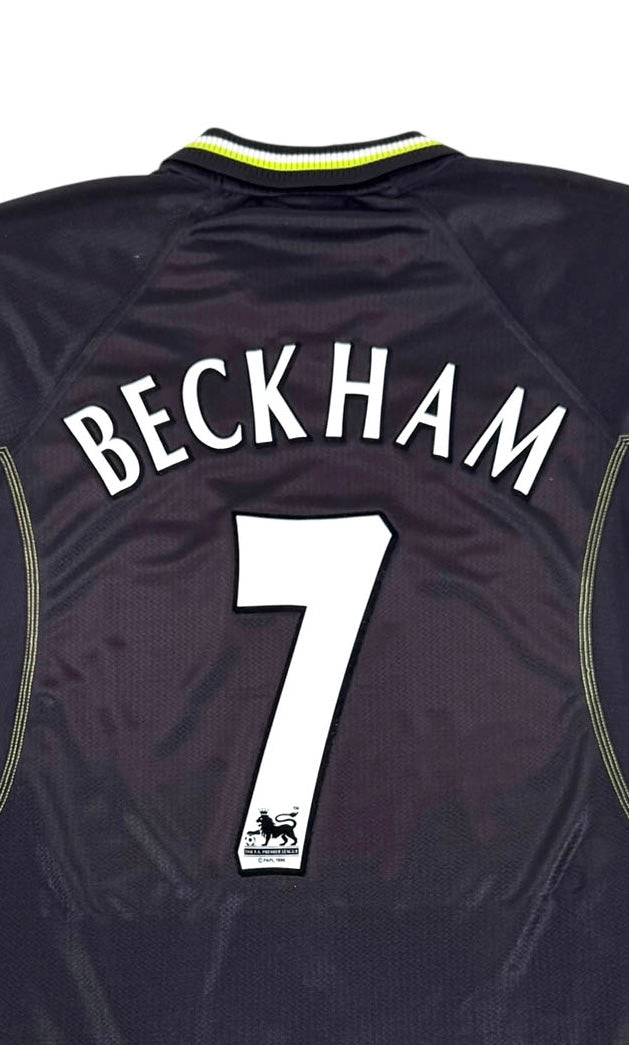 MANCHESTER UNITED 1998 99 THIRD SHIRT 7 BECKHAM Back Detail