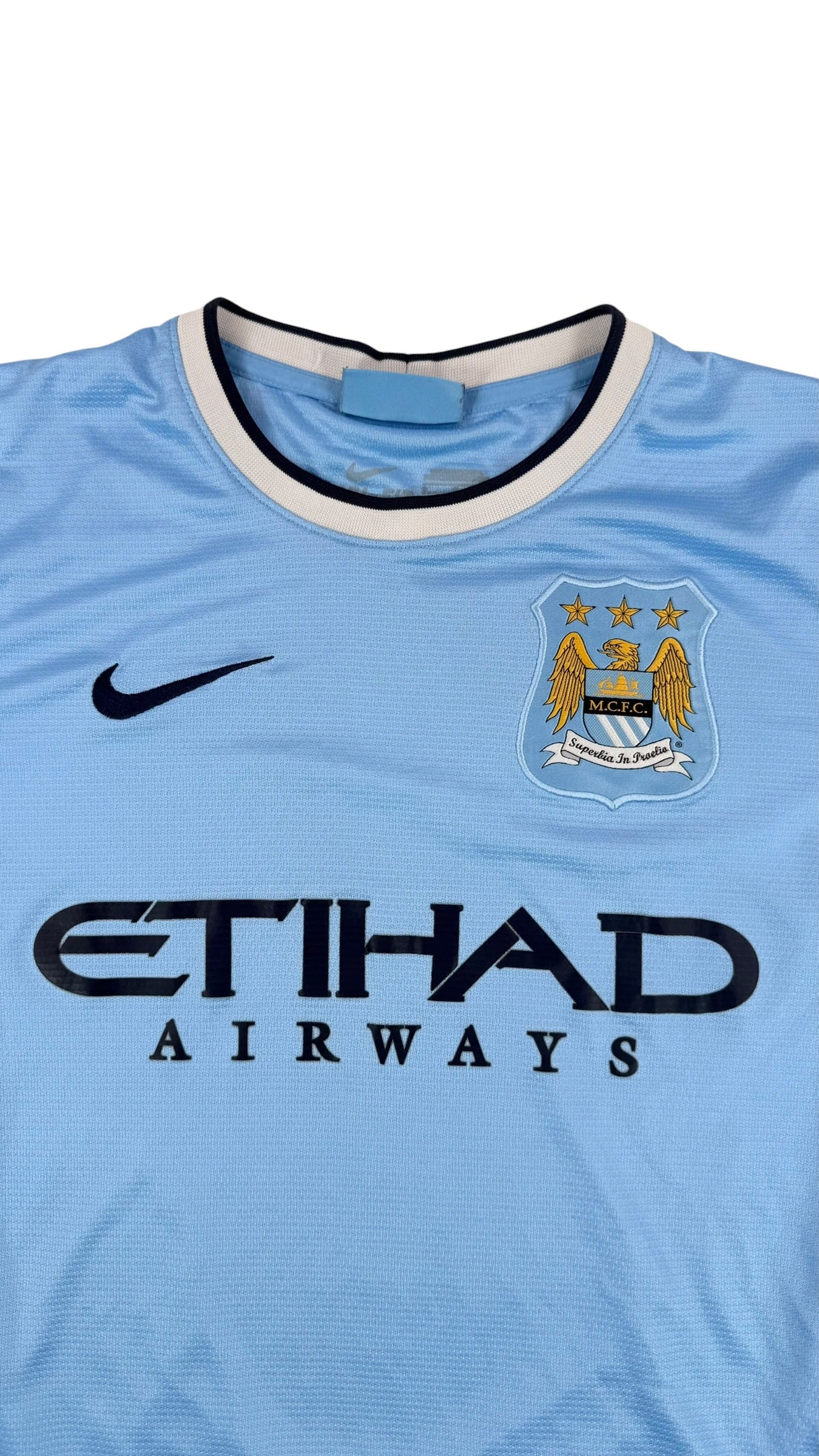 MANCHESTER CITY 2013/14 AWAY SHIRT - #4 KOMPANY (SIZE S)
