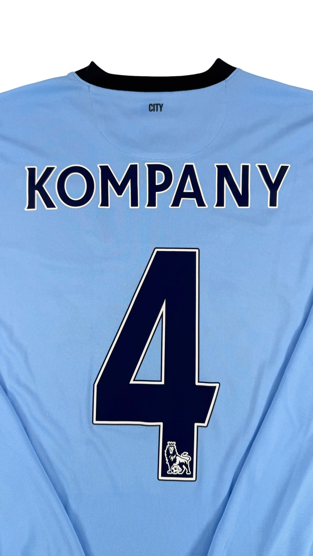 MANCHESTER CITY 2014/15 AWAY SHIRT L/S - #4 KOMPANY (SIZE L)
