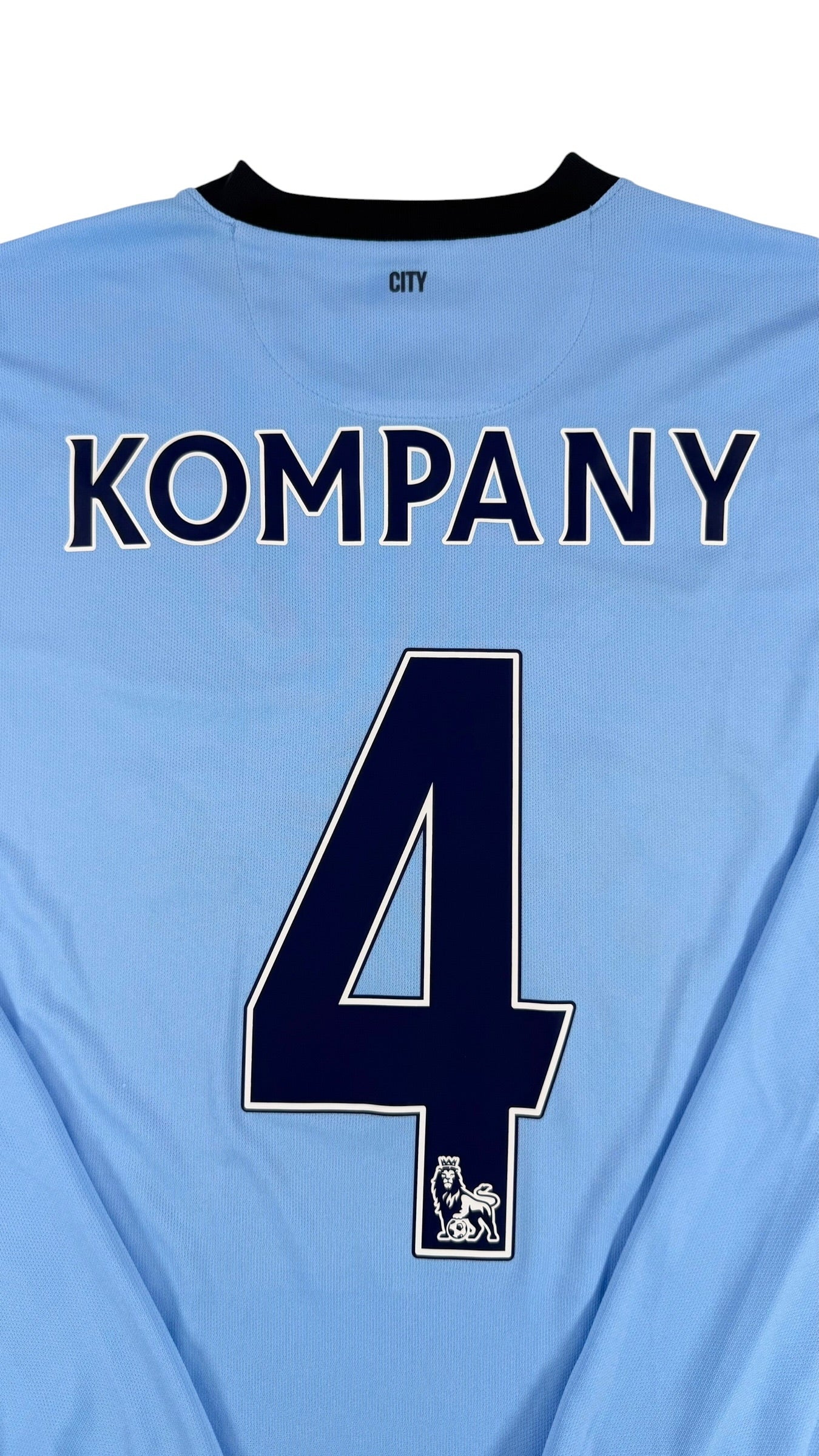 MANCHESTER CITY 2014/15 AWAY SHIRT L/S - #4 KOMPANY (SIZE L)