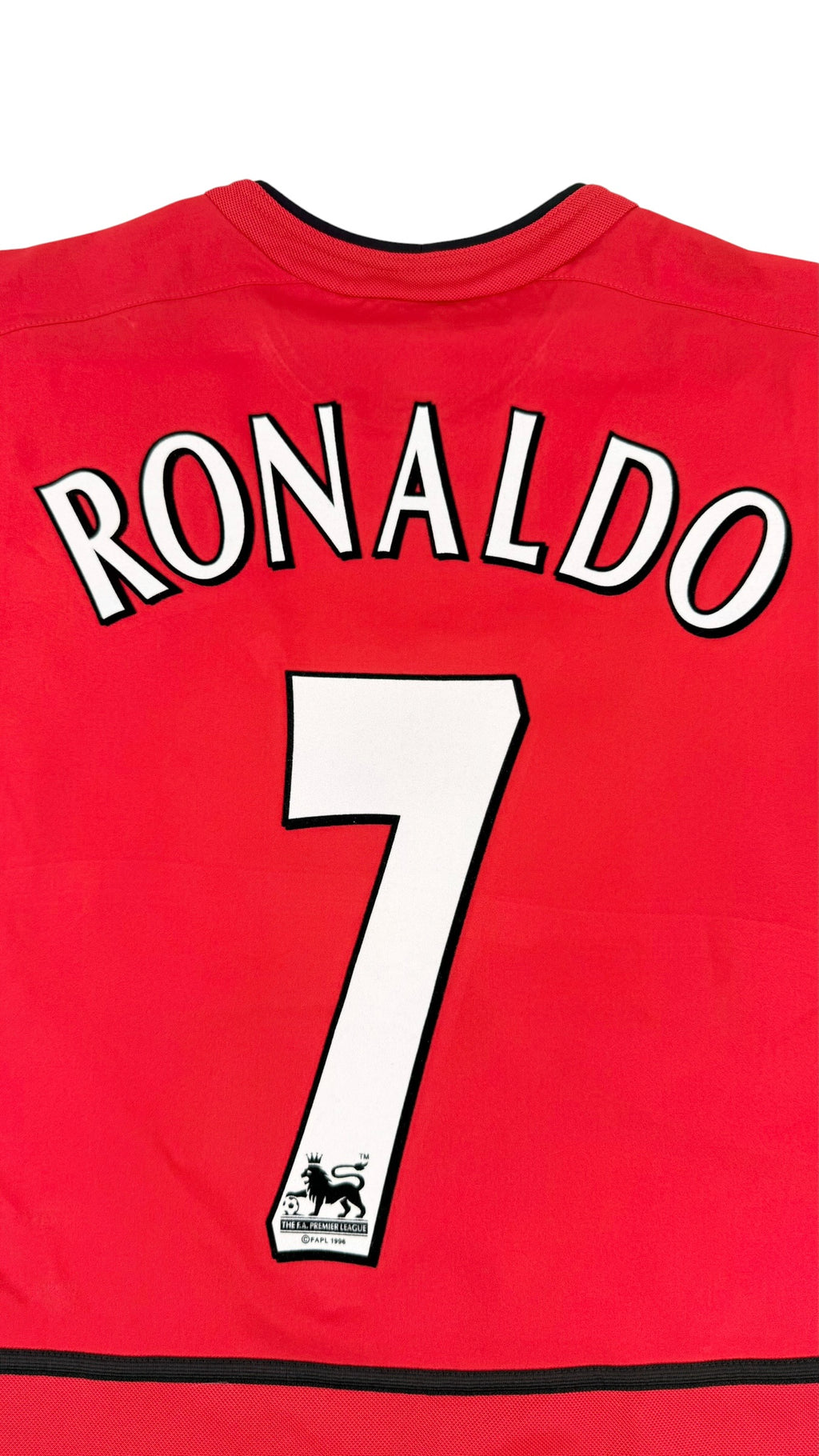 MANCHESTER UNITED 2002/04 HOME SHIRT - #7 RONALDO (SIZE L)