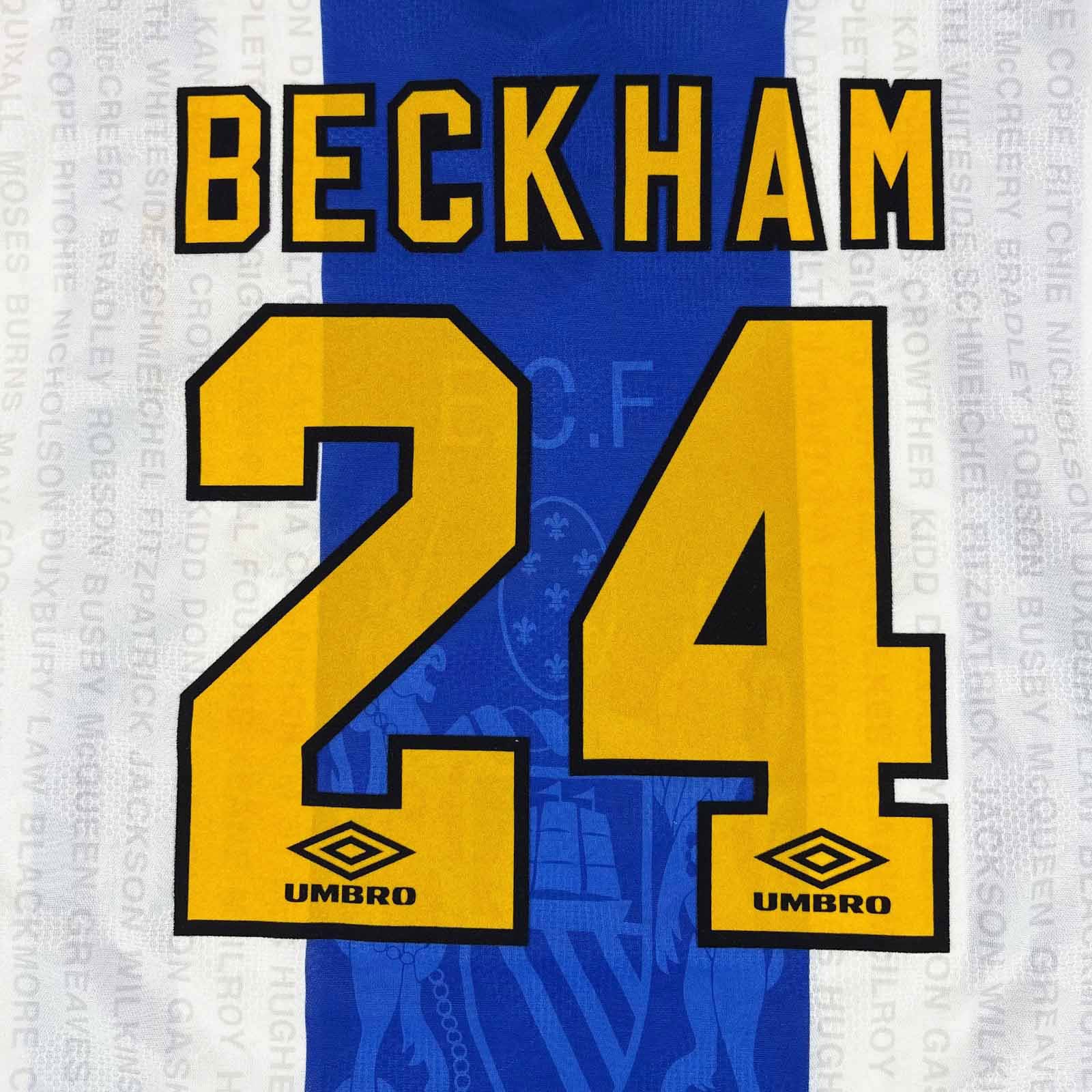 MANCHESTER UNITED 1994/95 THIRD SHIRT - #24 BECKHAM (SIZE M)
