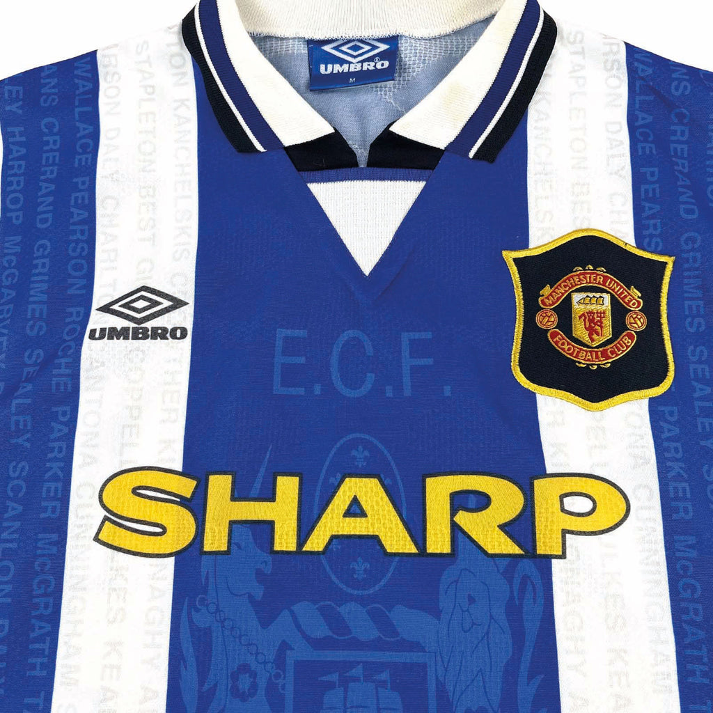 MANCHESTER UNITED 1994/95 THIRD SHIRT - #24 BECKHAM (SIZE M)