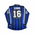 CLUB BRUGGE 1997/98 HOME SHIRT - MATCHWORN/ISSUED #16 LEMBI (SIZE XL)