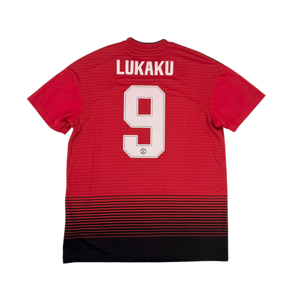 MANCHESTER UNITED 2018/19 HOME SHIRT - #9 LUKAKU (SIZE L)