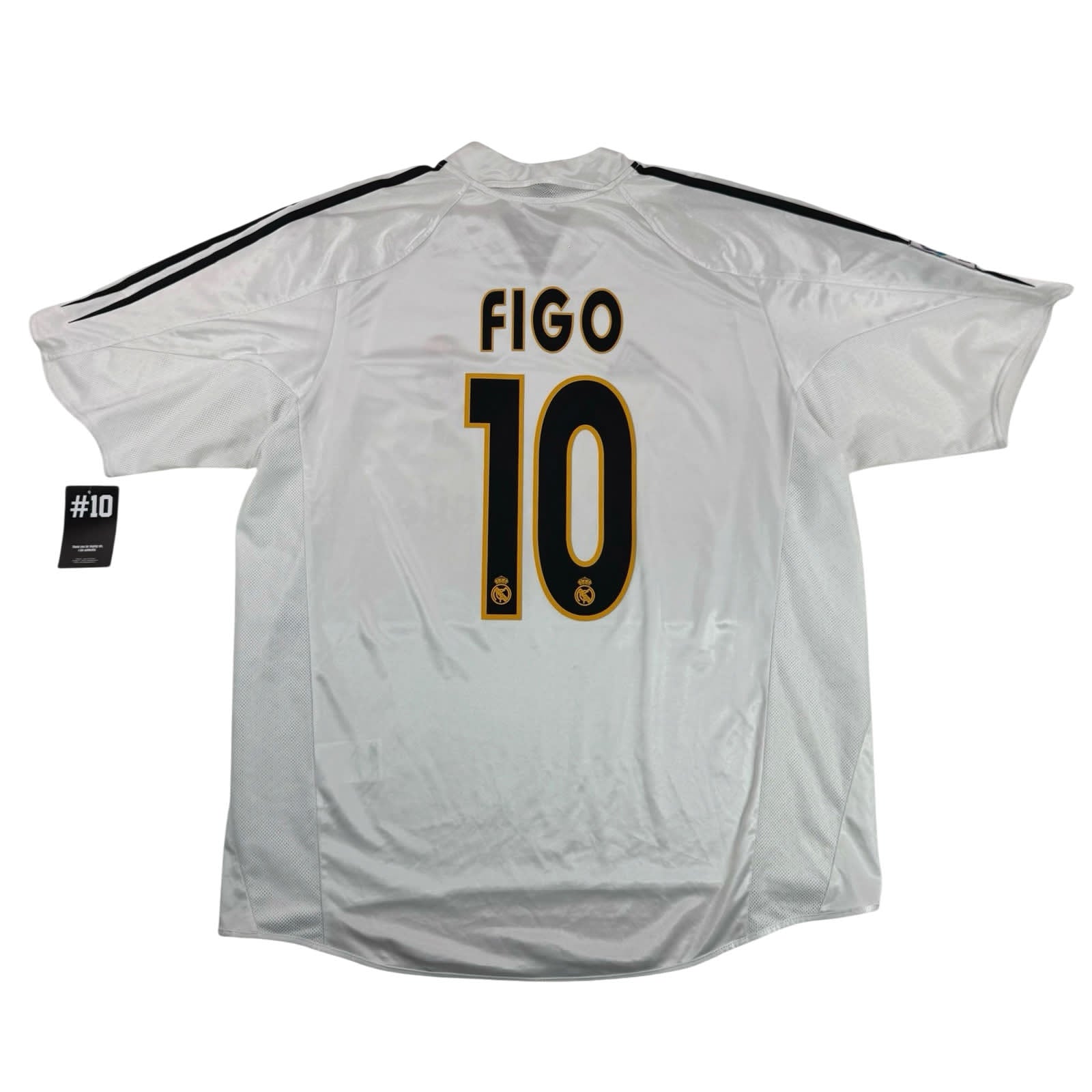 REAL MADRID 2004/05 HOME SHIRT - #10 FIGO (SIZE XL)