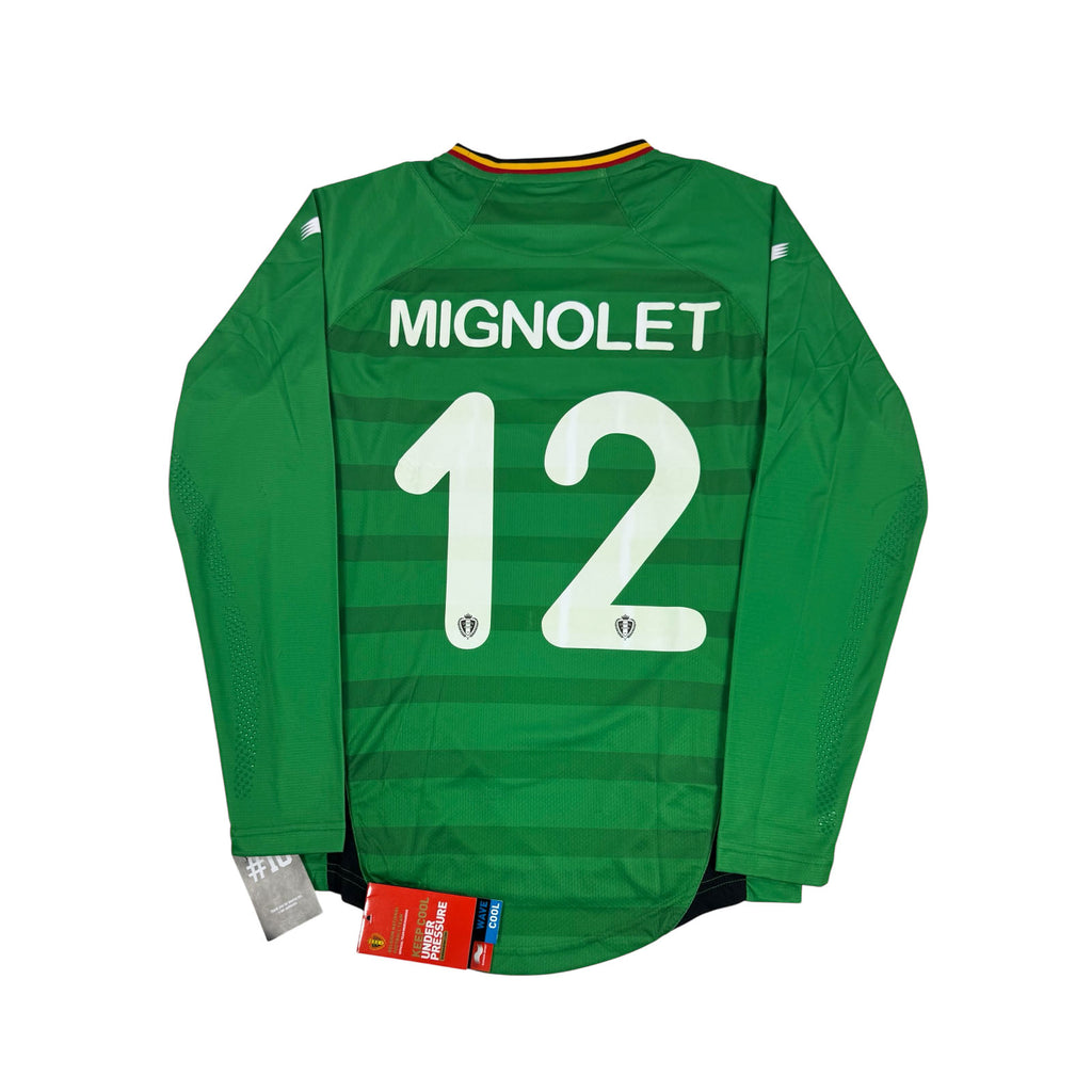 BELGIUM 2014/15 GK SHIRT - PLAYER ISSUE #12 MIGNOLET (SIZE XL) NWT