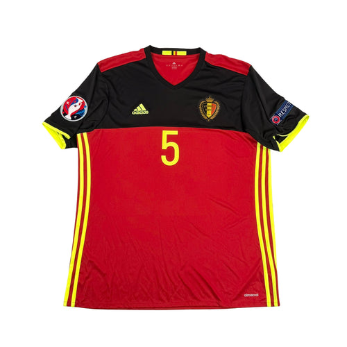 BELGIUM 2016/17 HOME SHIRT - #5 VERTONGHEN (SIZE XL)