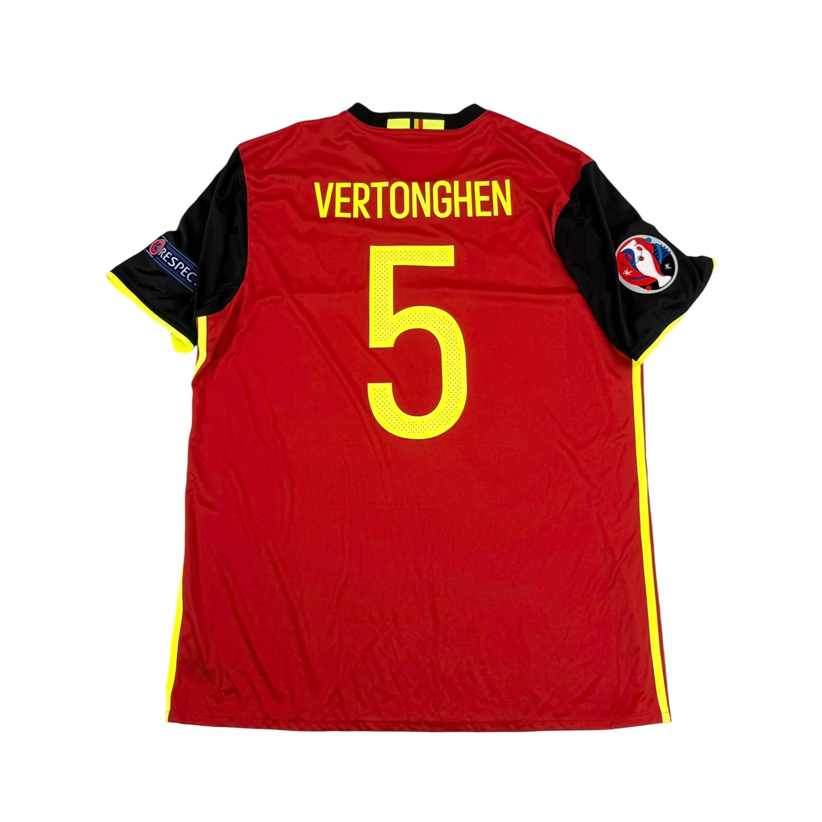 BELGIUM 2016/17 HOME SHIRT - #5 VERTONGHEN (SIZE XL)
