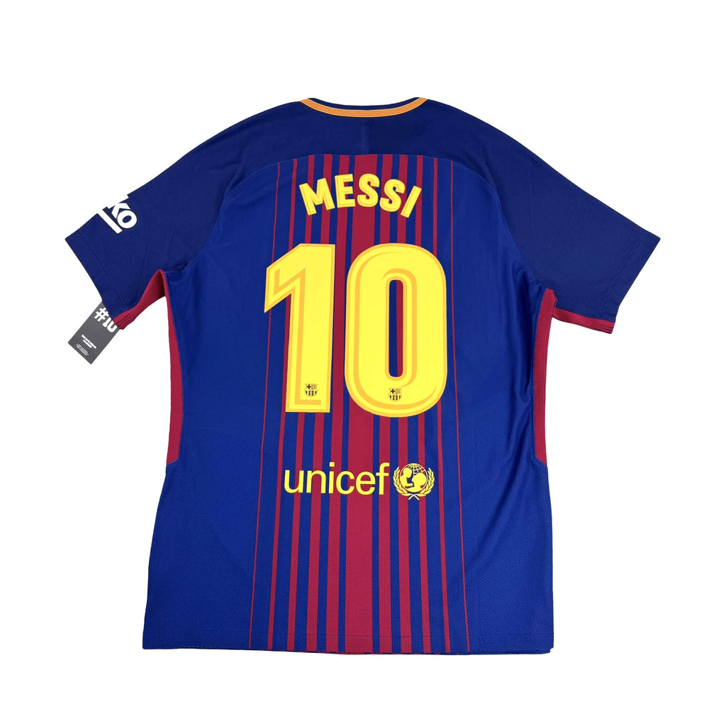 FC BARCELONA 2017/18 HOME SHIRT - PLAYER ISSUE #10 MESSI (SIZE XL)