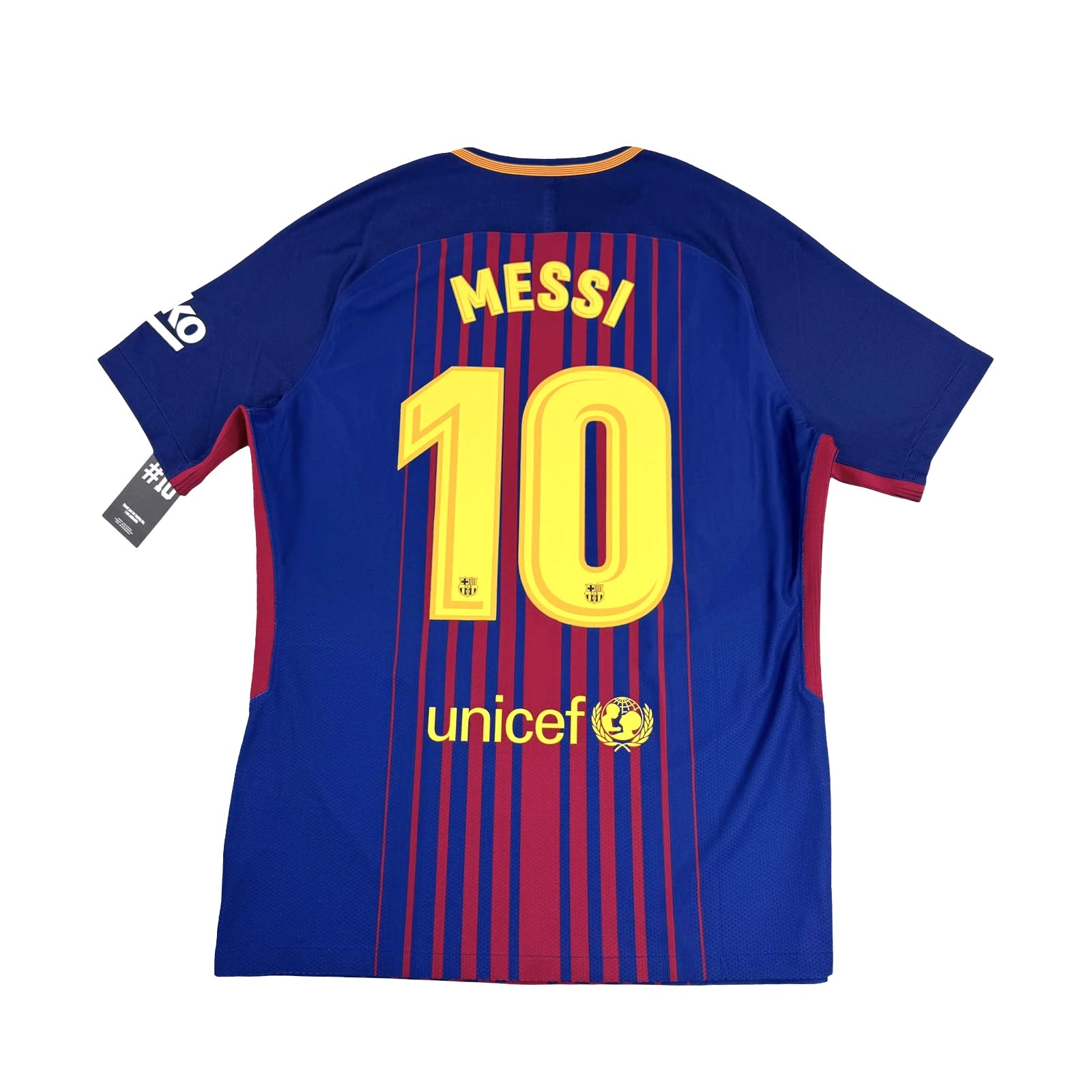FC BARCELONA 2017/18 HOME SHIRT - PLAYER ISSUE #10 MESSI (SIZE XL)