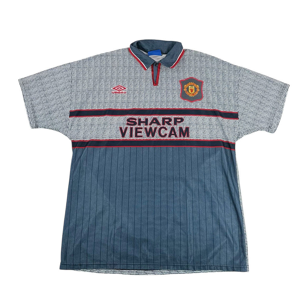MANCHESTER UNITED 1995/96 AWAY SHIRT - #24 BECKHAM (SIZE XL)