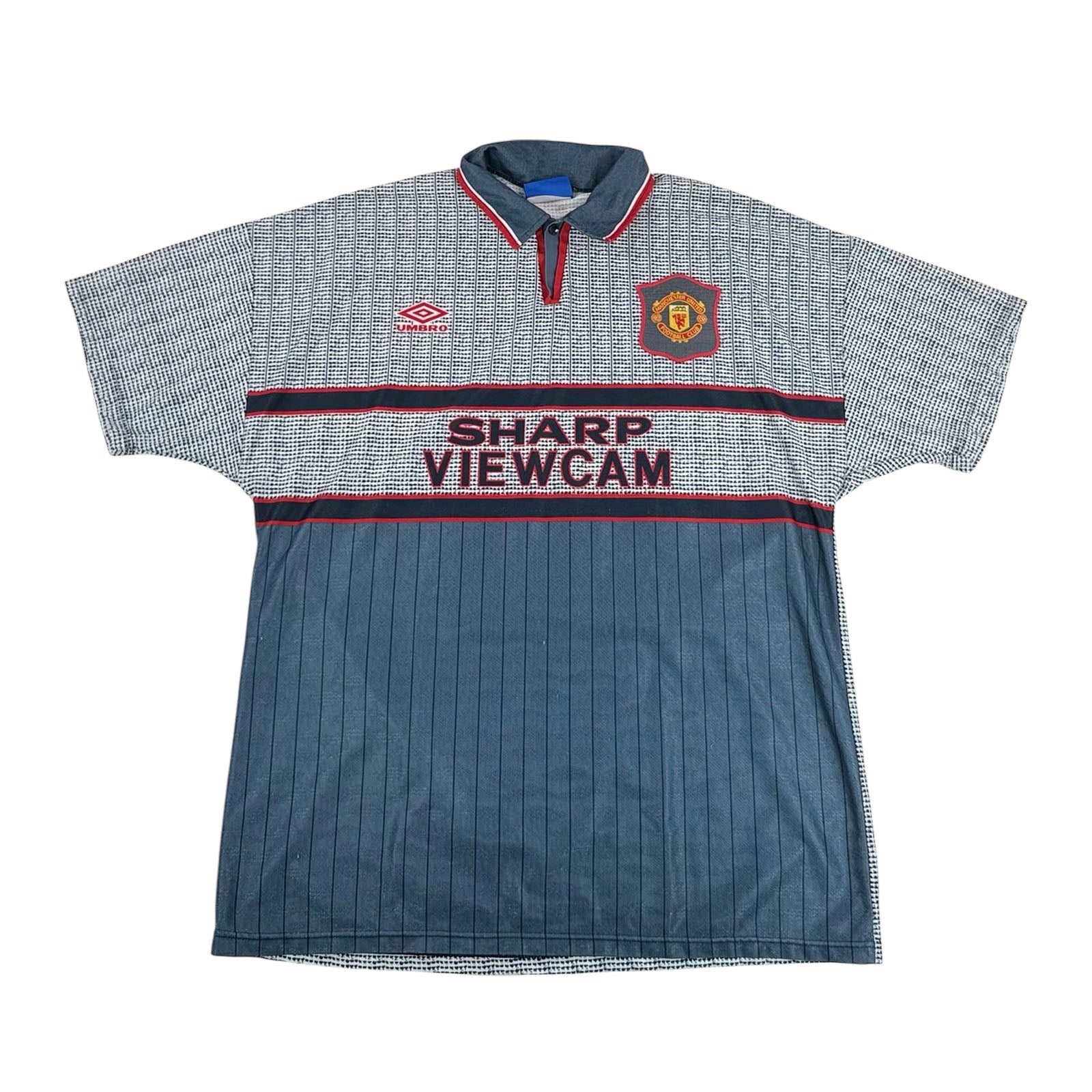 MANCHESTER UNITED 1995/96 AWAY SHIRT - #24 BECKHAM (SIZE XL)
