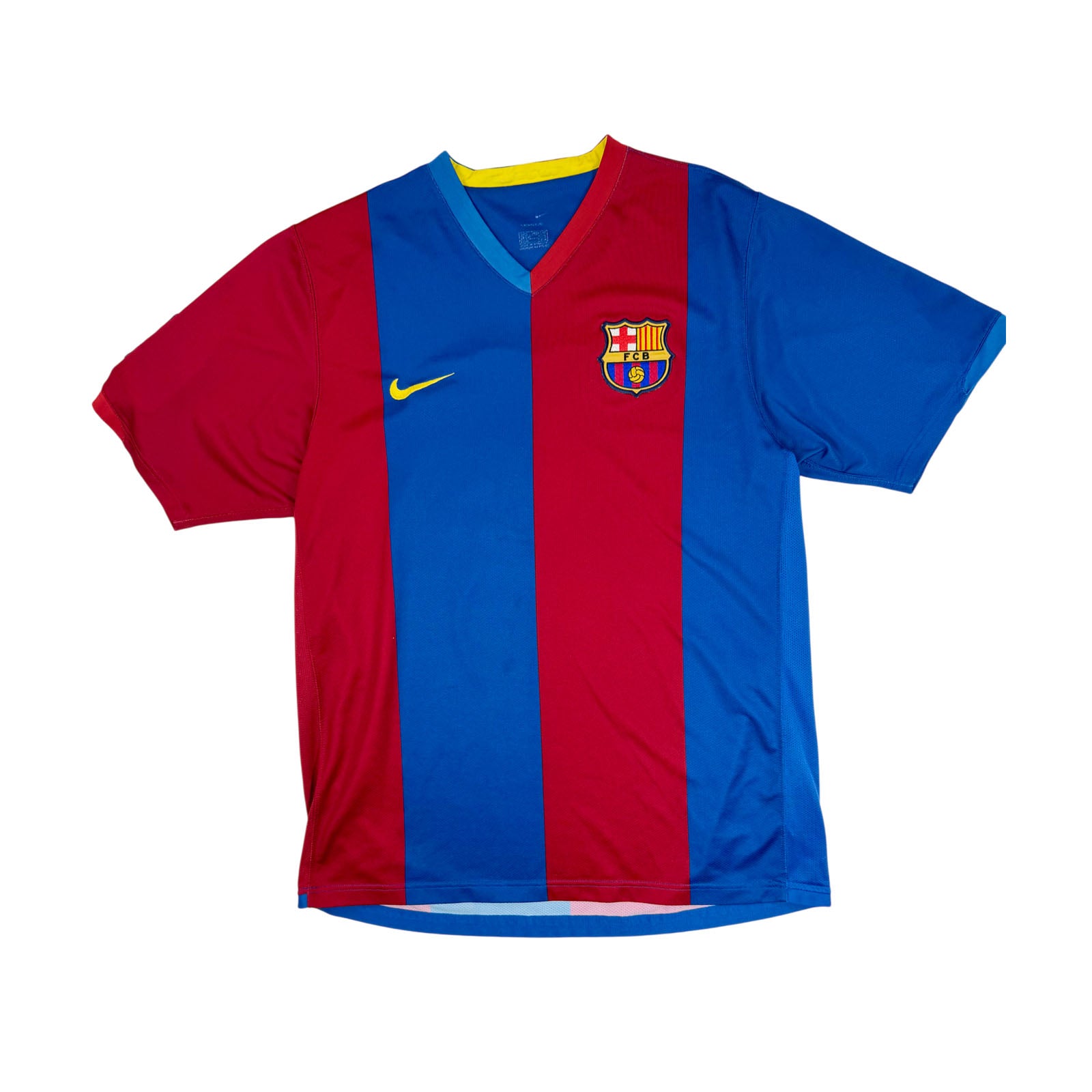 FC BARCELONA 2006/07 HOME SHIRT - #10 RONALDINHO (SIZE L)