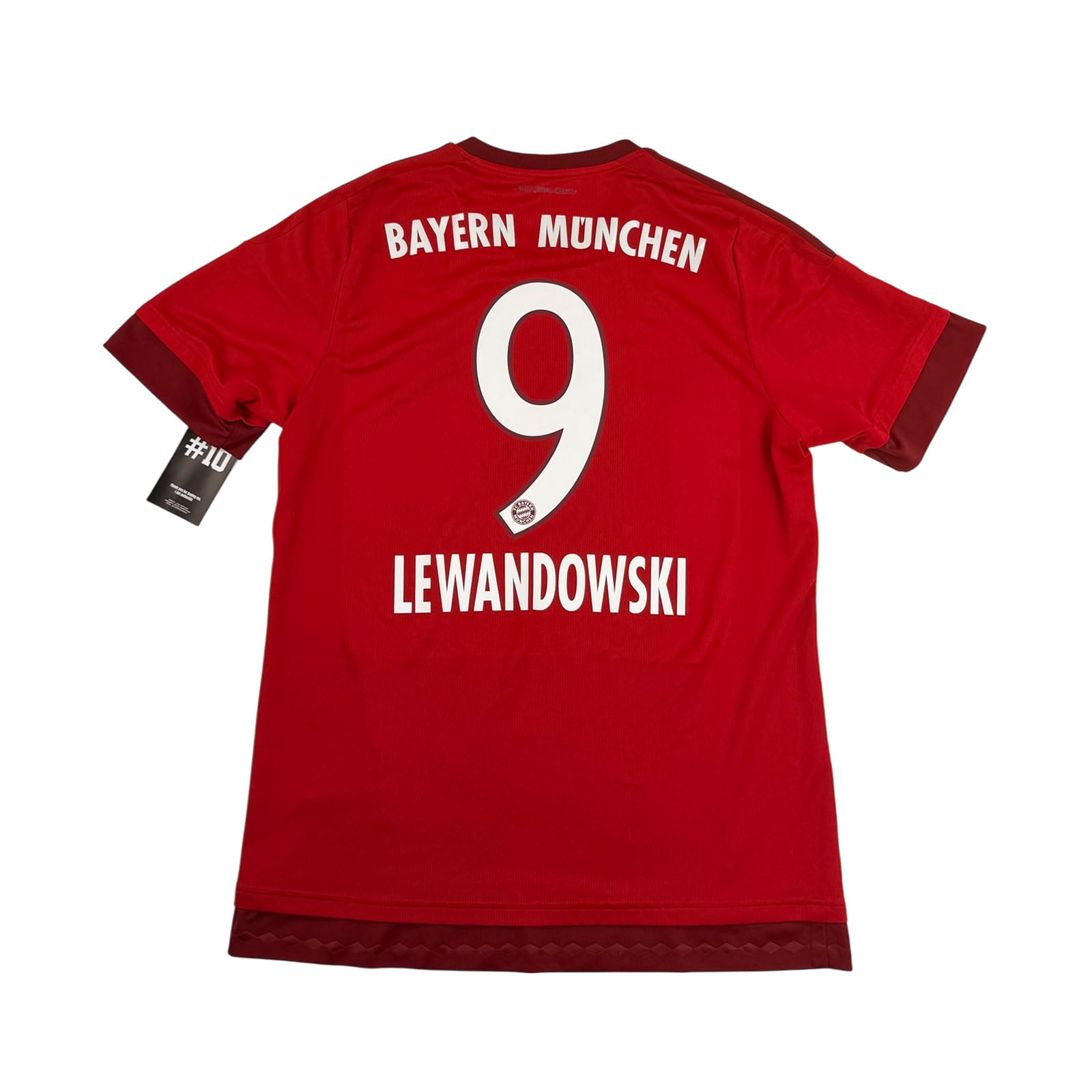 FC BAYERN MUNICH 2015/16 HOME SHIRT - #9 LEWANDOWSKI (SIZE L)