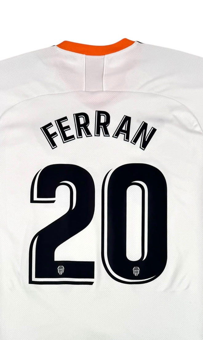 VALENCIA 2019/20 HOME SHIRT - #20 FERRAN (SIZE XL)