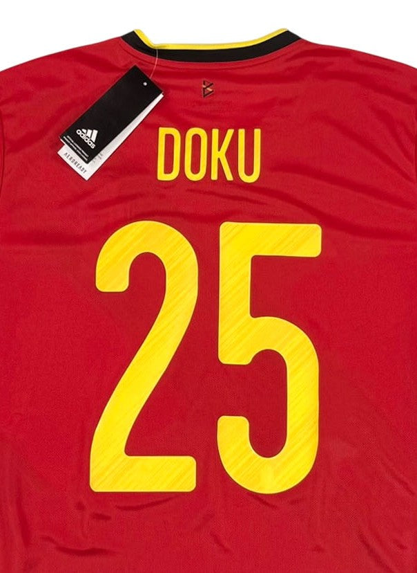 BELGIUM 2020/21 HOME SHIRT - #25 DOKU (SIZE L) NWT