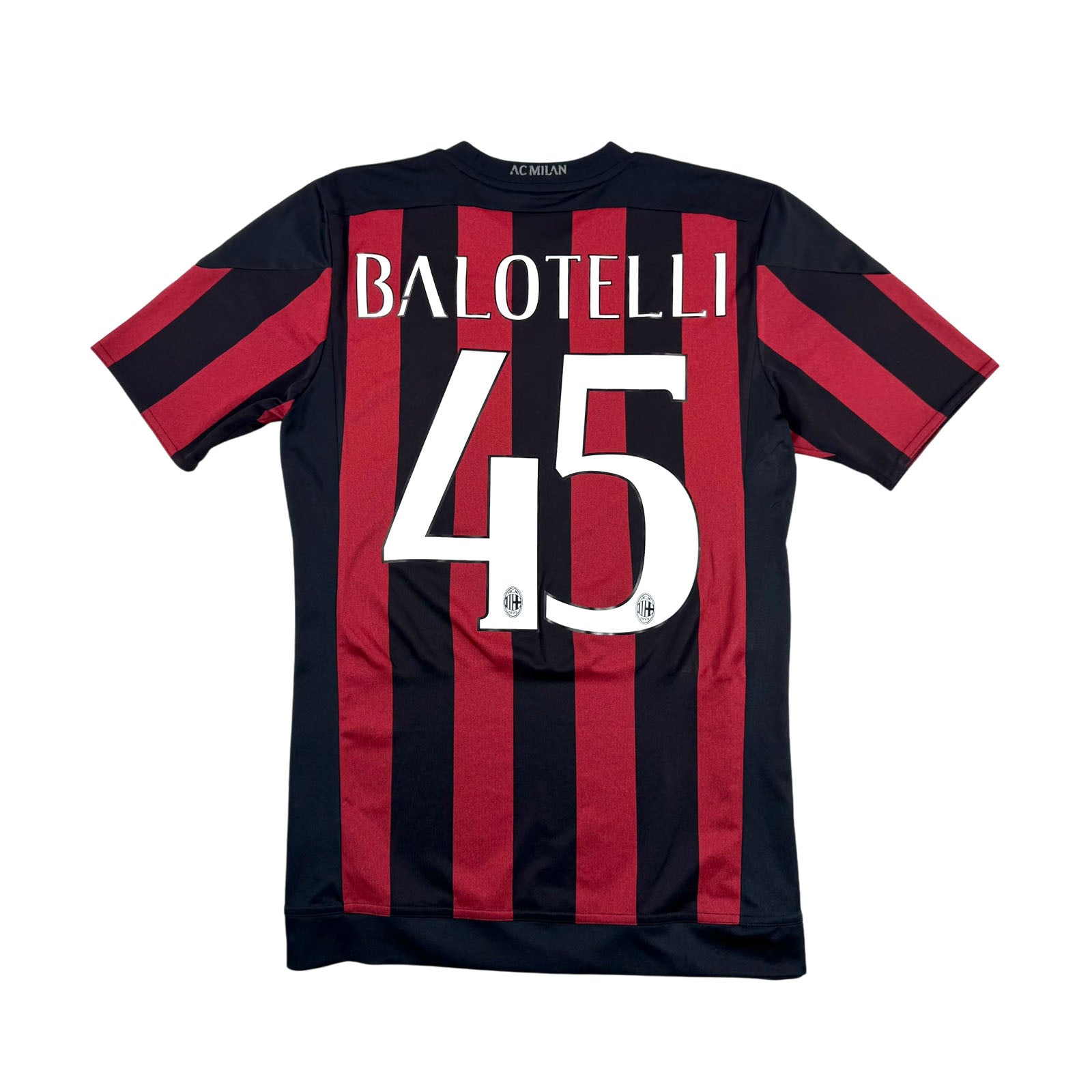 AC MILAN 2015/16 HOME SHIRT - #45 BALOTELLI (SIZE S)
