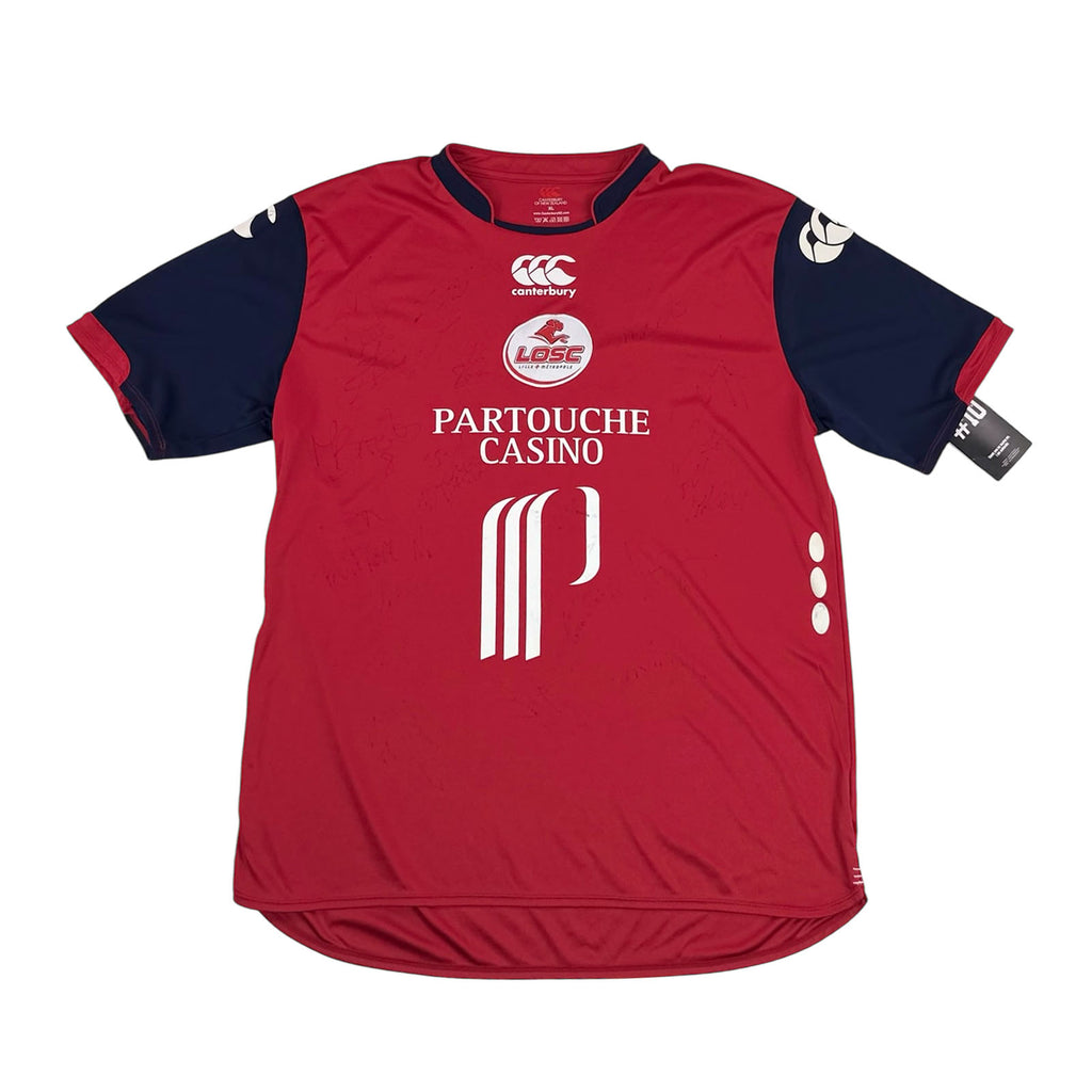 LILLE 2008/09 HOME SHIRT - #26 HAZARD (SIZE XL) SIGNED BY TEAM