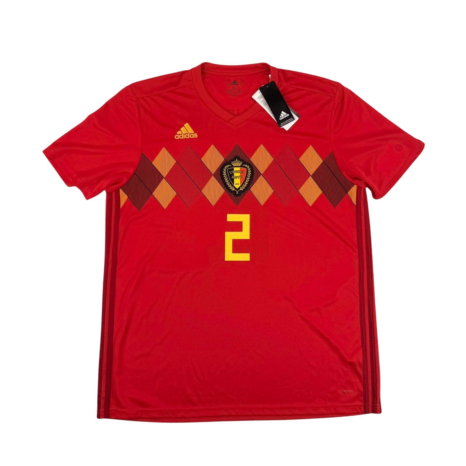 BELGIUM 2018/19 HOME SHIRT - #2 ALDERWEIRELD (SIZE XL) NWT