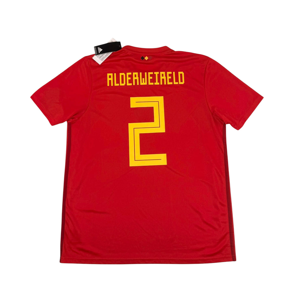 BELGIUM 2018/19 HOME SHIRT - #2 ALDERWEIRELD (SIZE XL) NWT