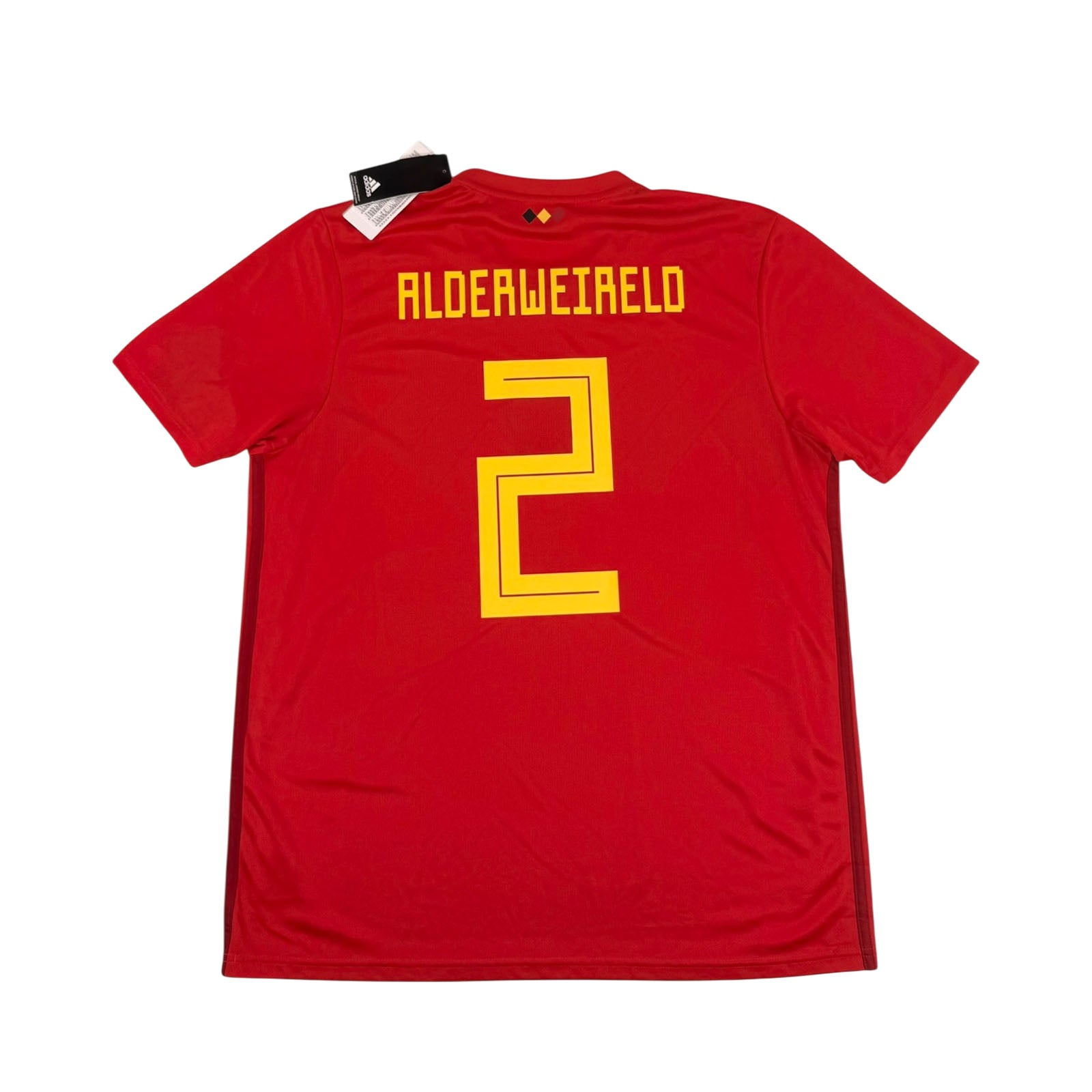 BELGIUM 2018/19 HOME SHIRT - #2 ALDERWEIRELD (SIZE XL) NWT