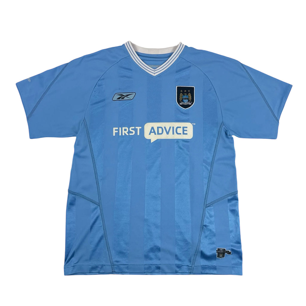 MANCHESTER CITY 2003/04 HOME SHIRT - #3 VAN BUYTEN (SIZE M)