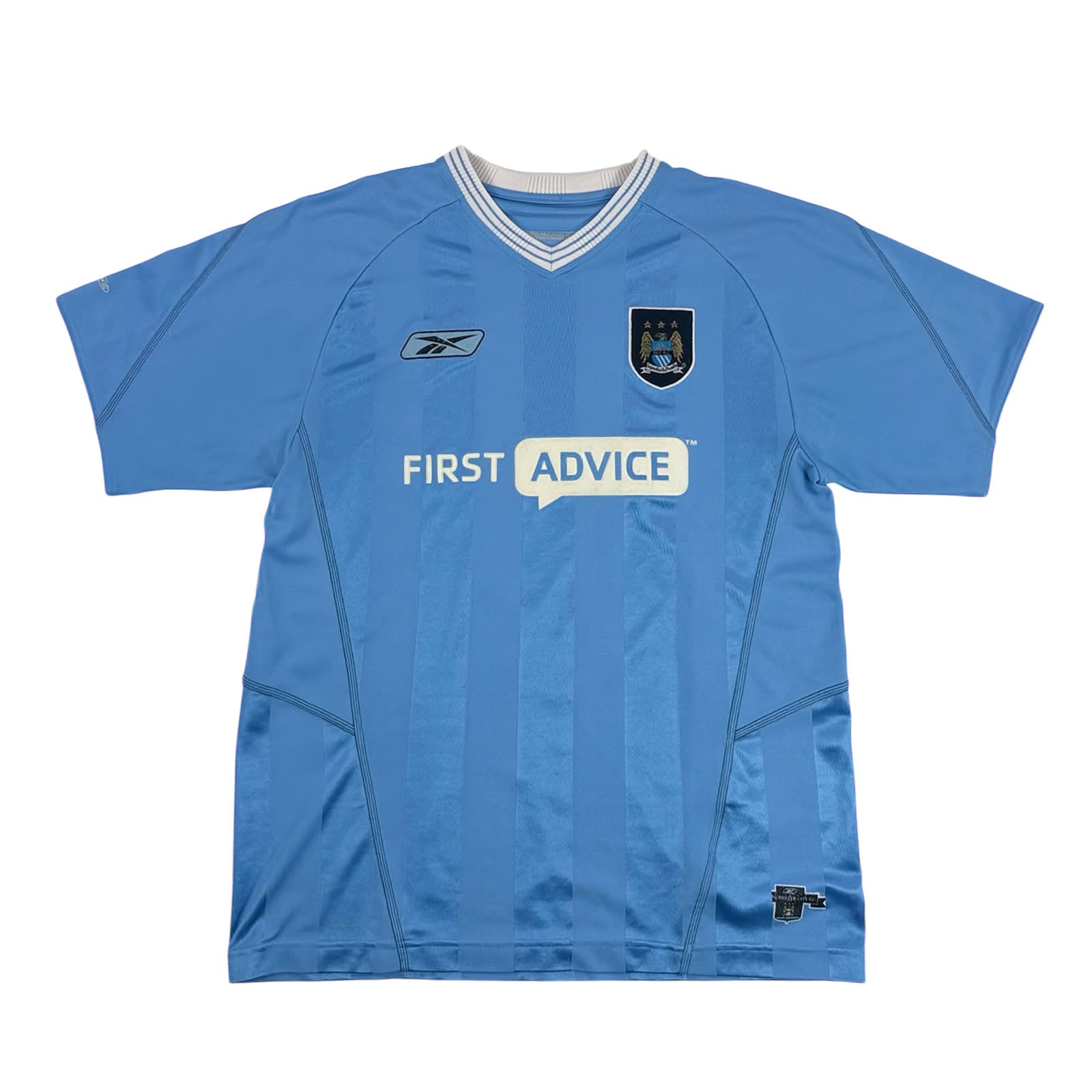 MANCHESTER CITY 2003/04 HOME SHIRT - #3 VAN BUYTEN (SIZE M)