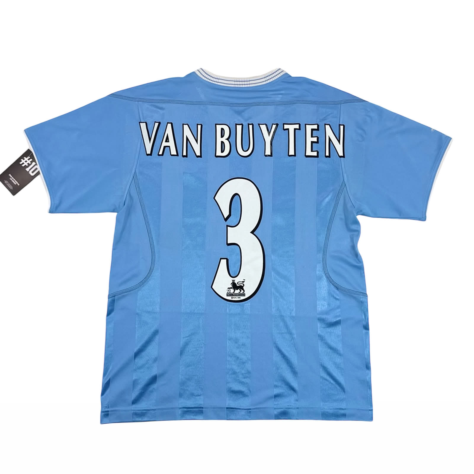 MANCHESTER CITY 2003/04 HOME SHIRT - #3 VAN BUYTEN (SIZE M)