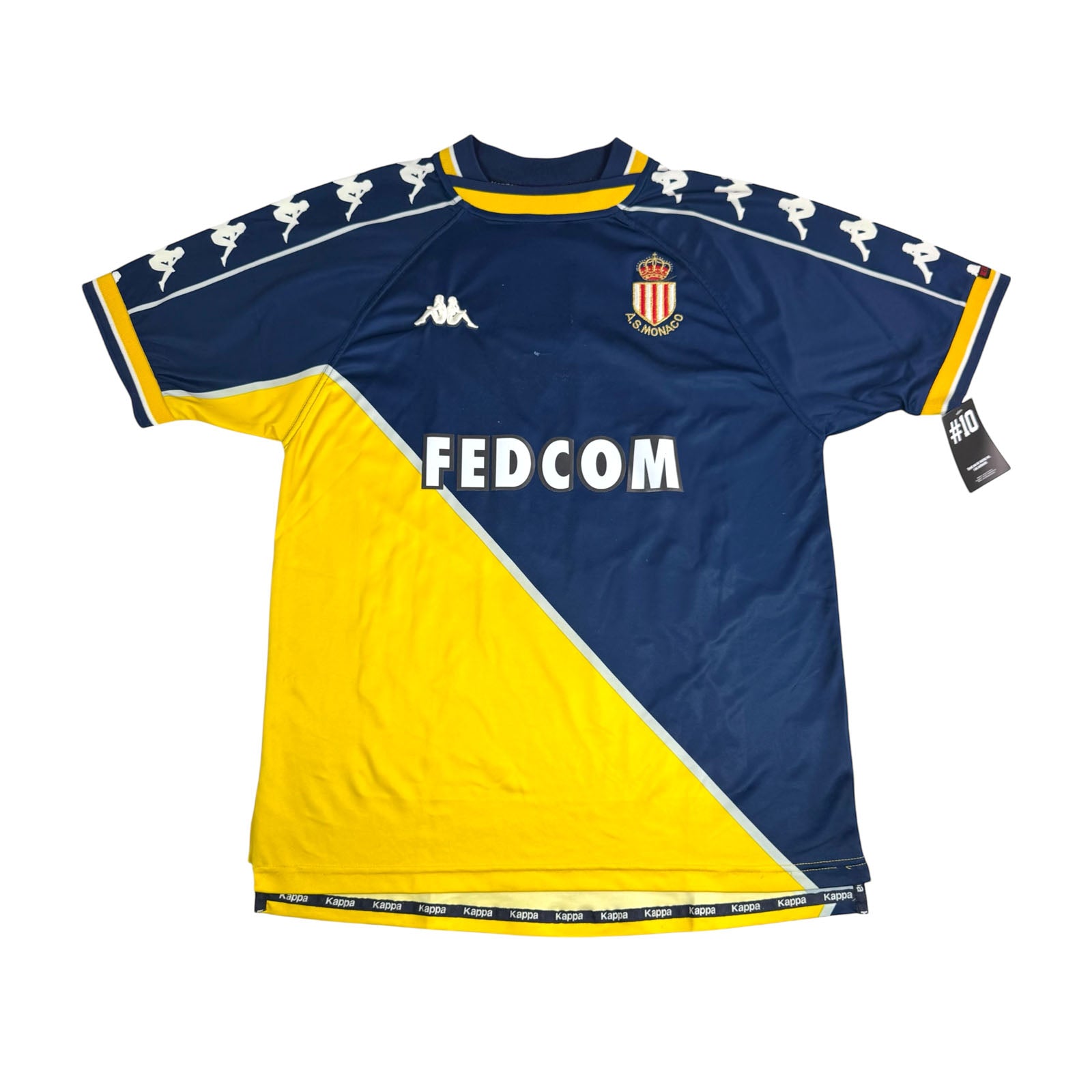AS MONACO 1999/00 AWAY SHIRT - #17 LEONARD (SIZE L)