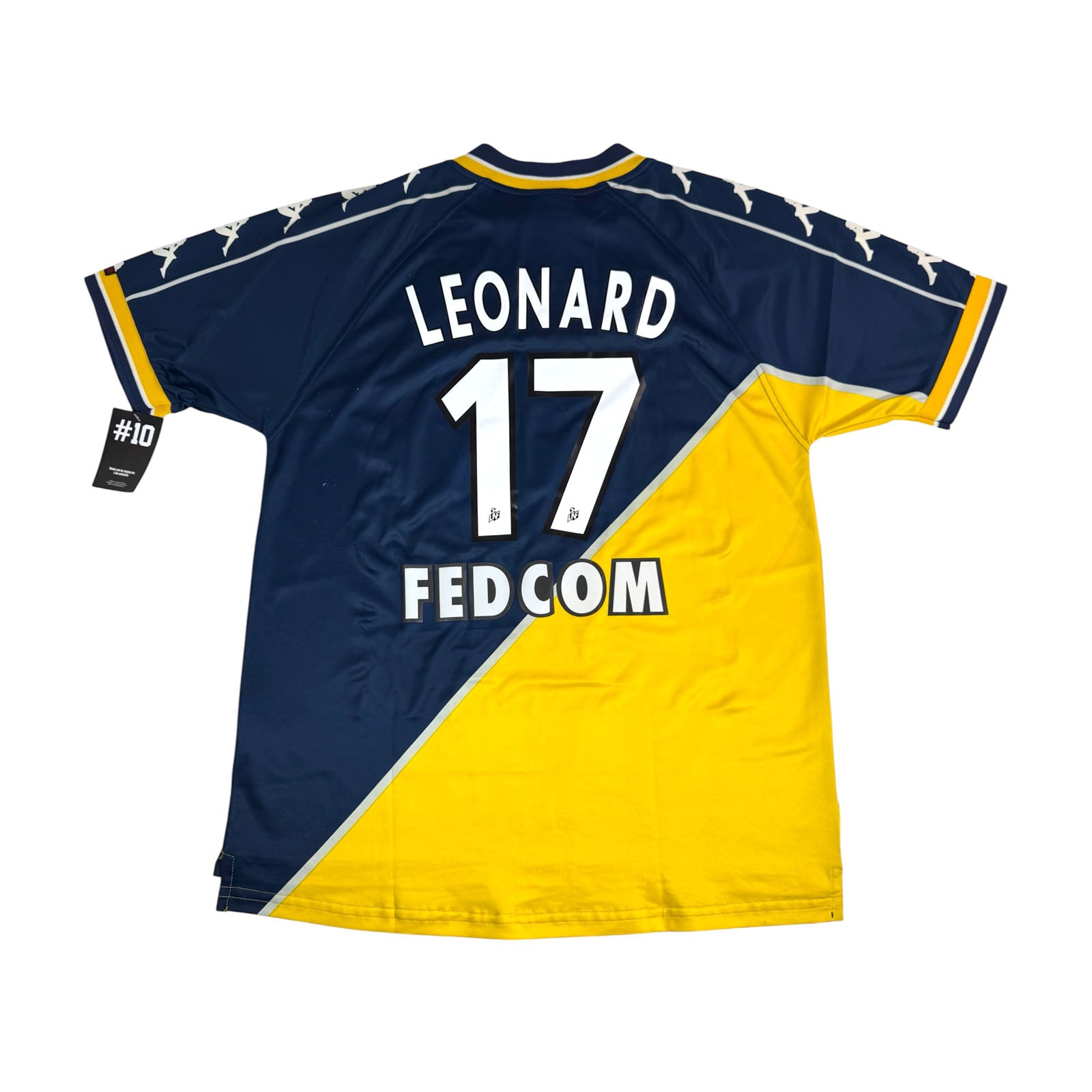 AS MONACO 1999/00 AWAY SHIRT - #17 LEONARD (SIZE L)