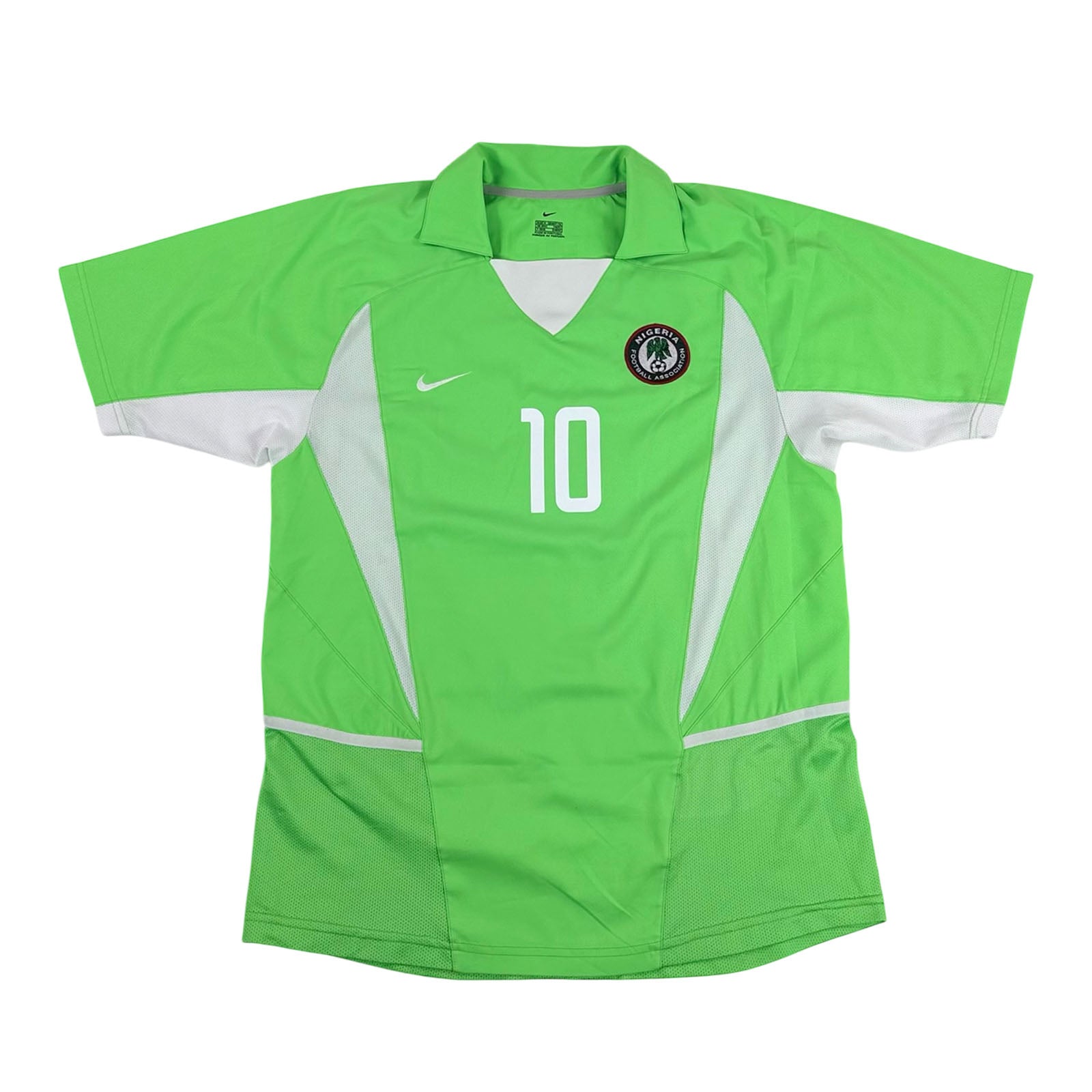 NIGERIA 2002/04 HOME SHIRT - #10 OKOCHA (SIZE M)
