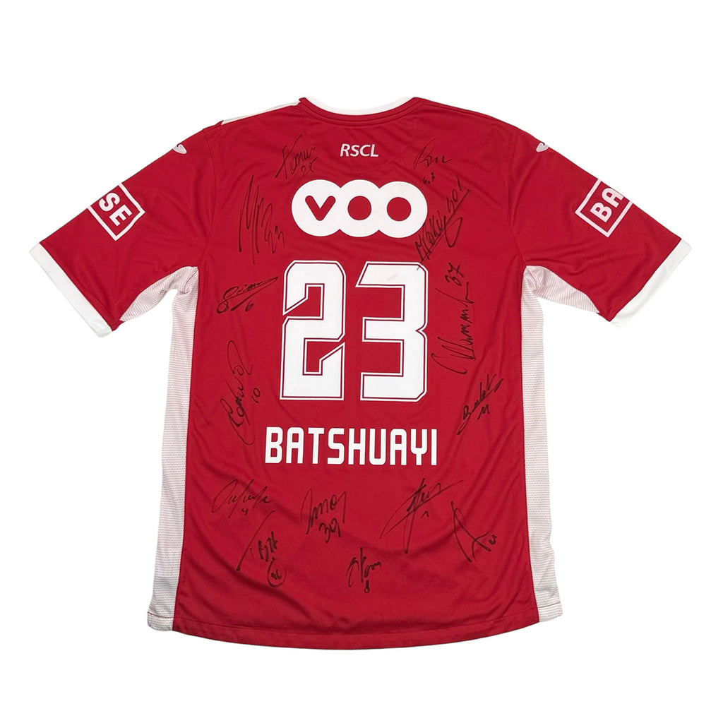 STANDARD DE LIÈGE 2013/14 HOME SHIRT - #23 BATSHUAYI (SIZE XL) SIGNED BY TEAM