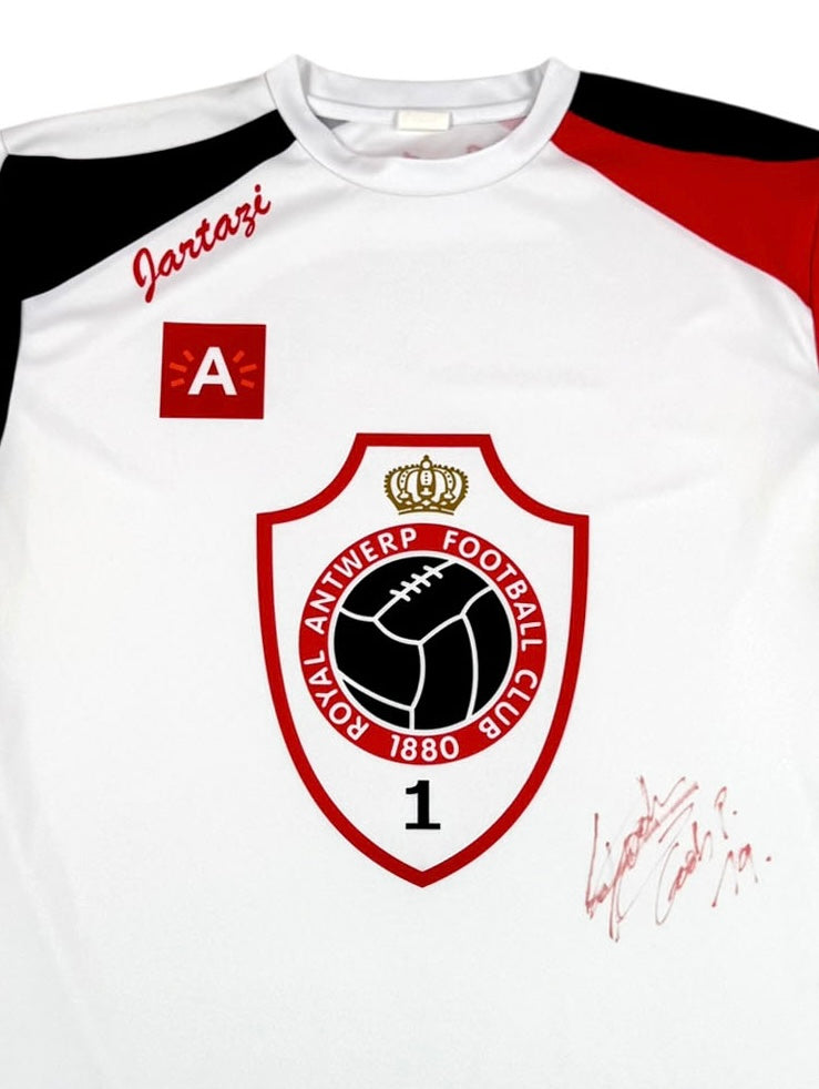 ROYAL ANTWERP 2008/12 TRAINING SHIRT - SIGNED BY PATRICK GOOTS (SIZE XL)