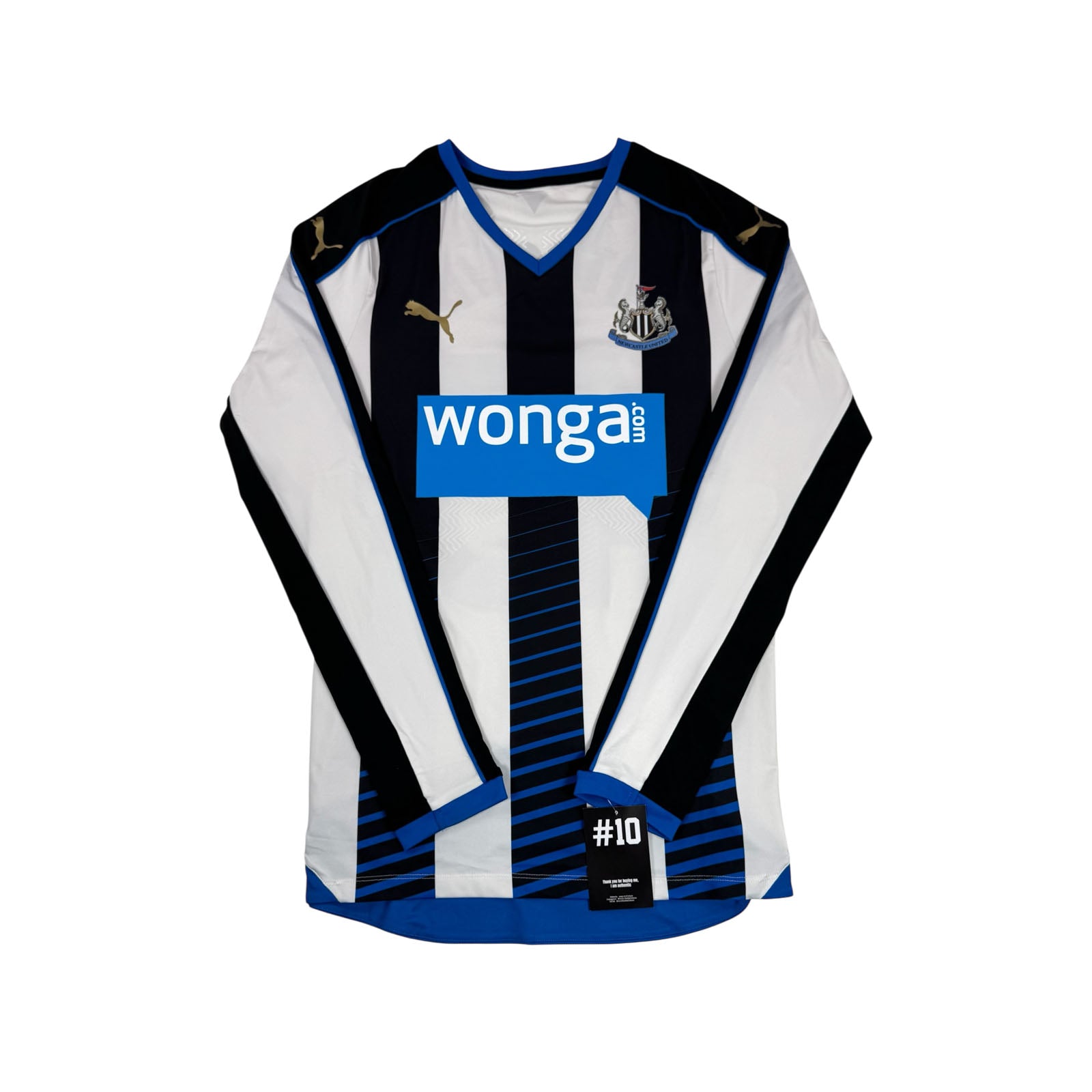 NEWCASTLE UNITED 2015/16 HOME SHIRT -  PLAYER ISSUE #45 MITROVIC (SIZE L)