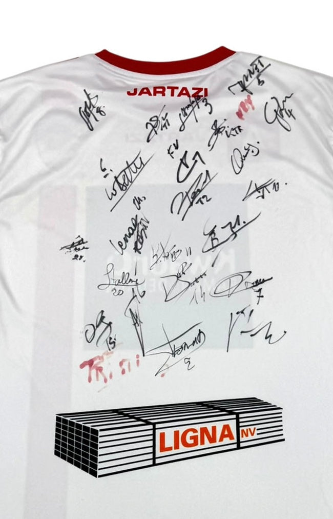 ROYAL ANTWERP 2011/13 AWAY SHIRT - SIGNED BY PLAYERS (SIZE L/XL)