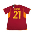 AS ROMA 2023/24 HOME SHIRT - #21 DYBALA (SIZE XL) NWT