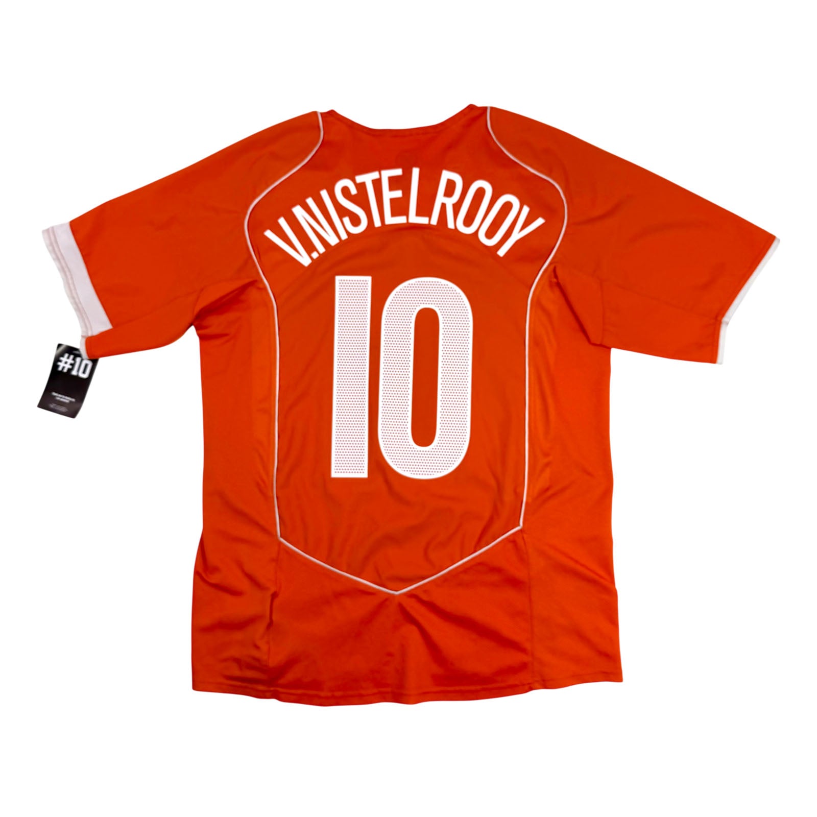 THE NETHERLANDS 2004/05 HOME SHIRT - #10 VAN NISTELROOY (SIZE M)