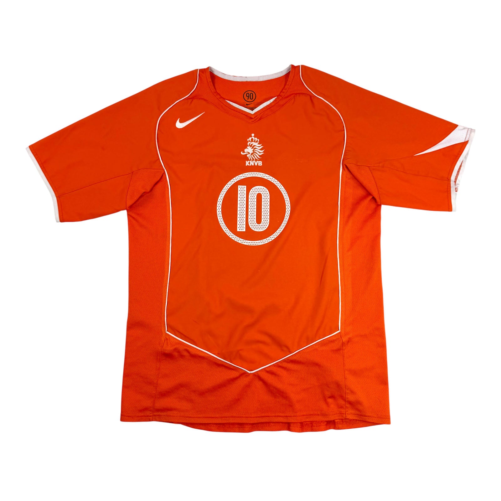 THE NETHERLANDS 2004/05 HOME SHIRT - #10 VAN NISTELROOY (SIZE M)
