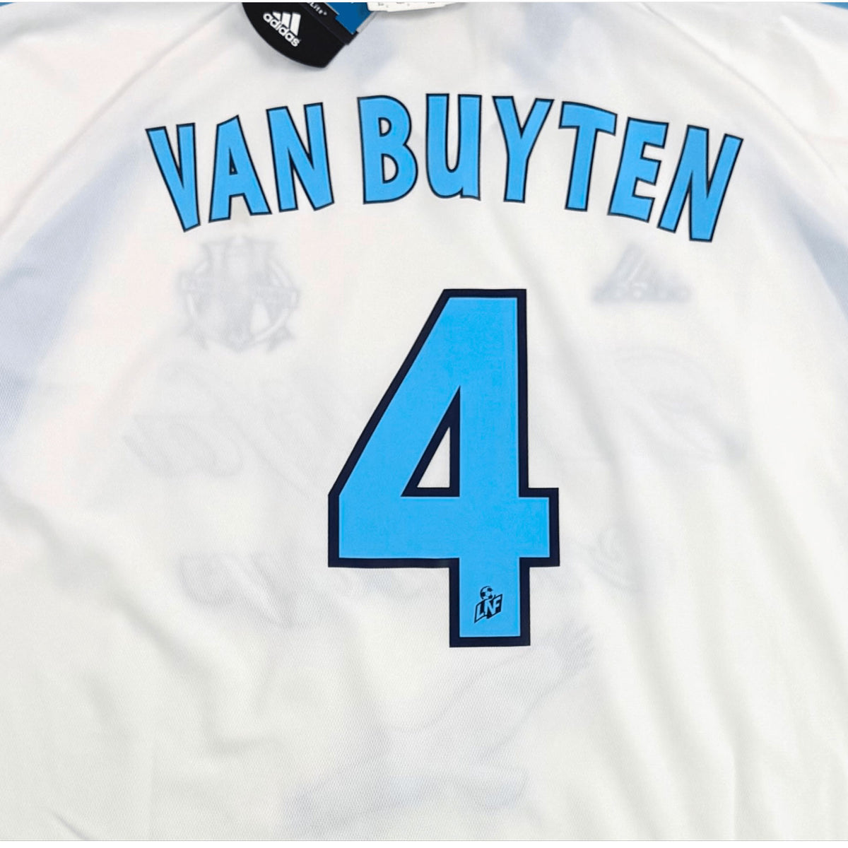 OLYMPIQUE MARSEILLE 2001/02 HOME SHIRT - #4 VAN BUYTEN 